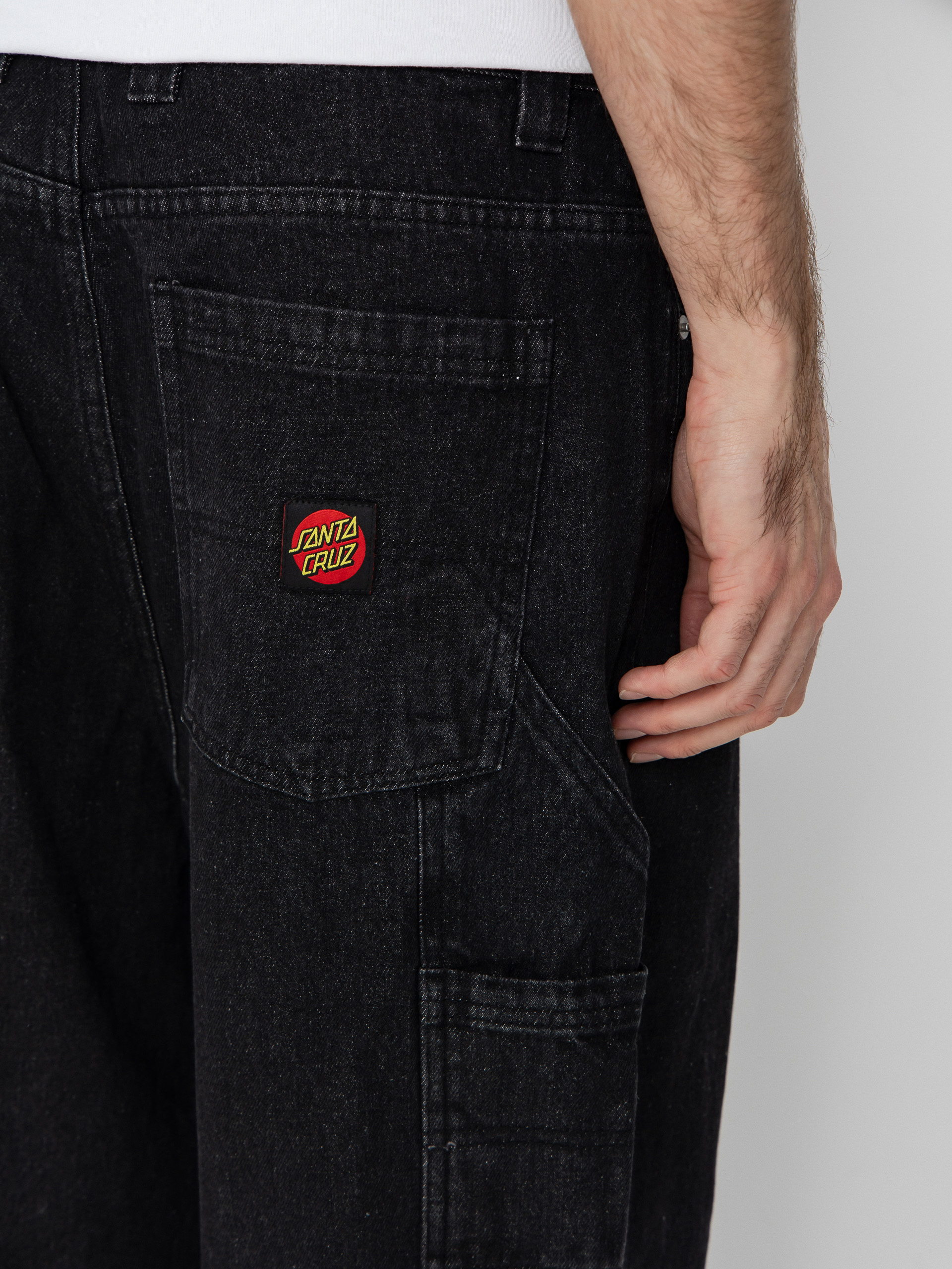 Nohavice Santa Cruz Carpenter Big (black wash)