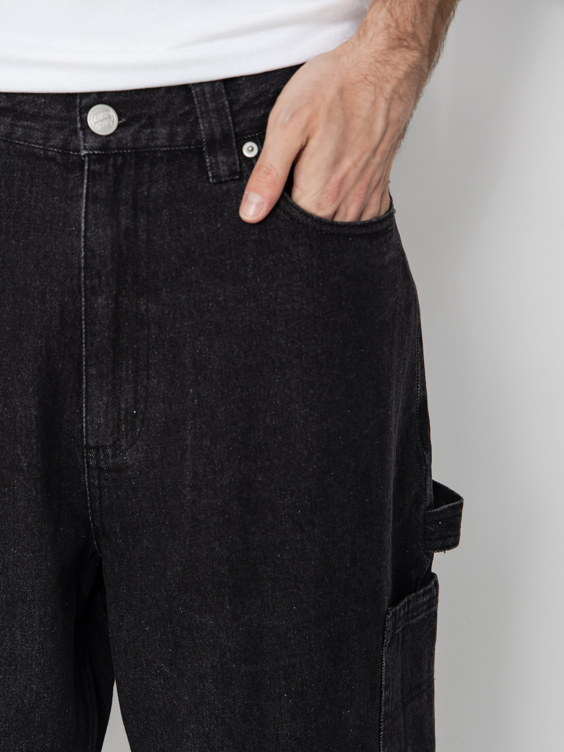 Nohavice Santa Cruz Carpenter Big (black wash)