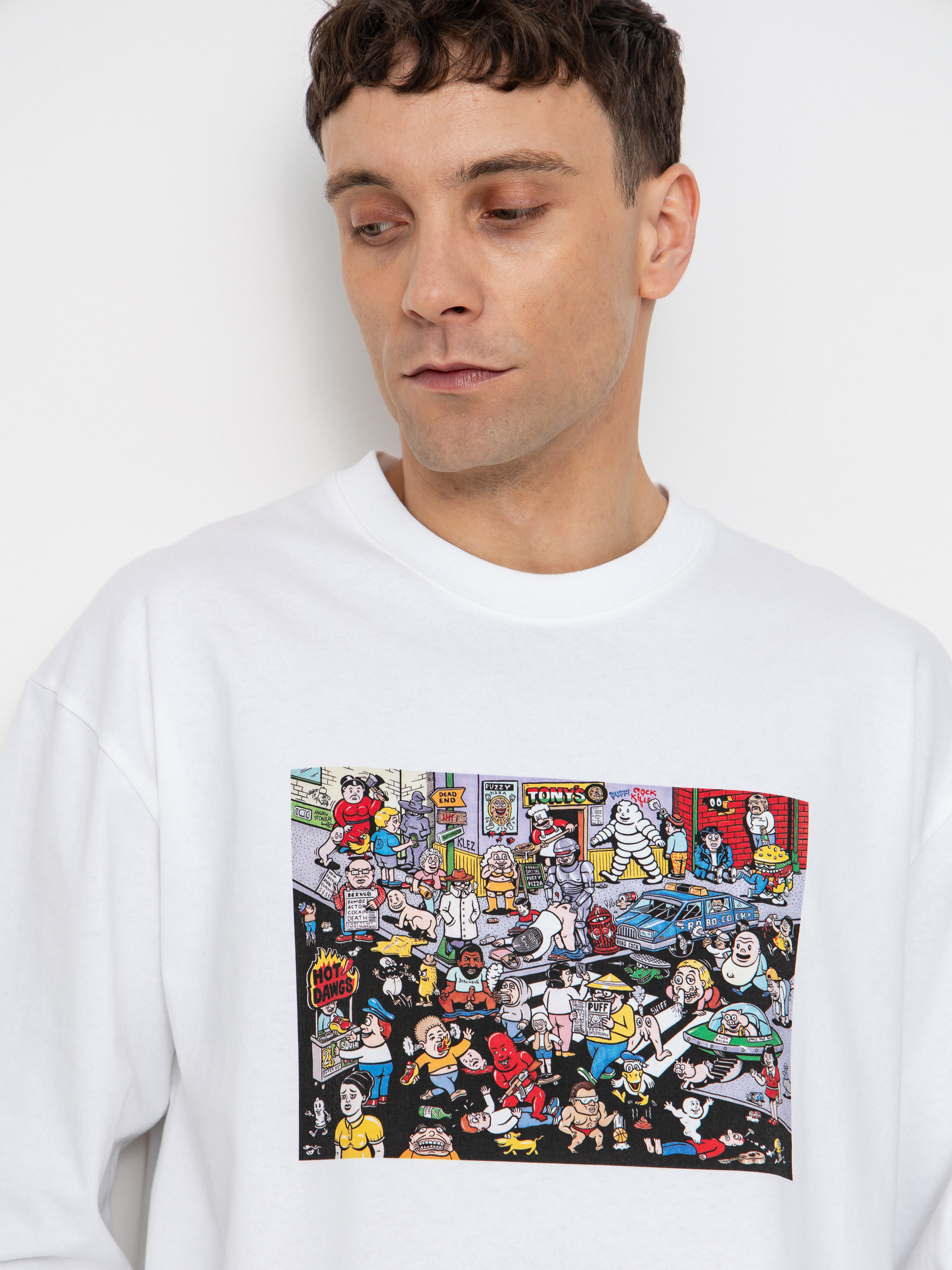 Mikina s kapucňou Polar Skate Dave Cut Outs HD (heather grey)