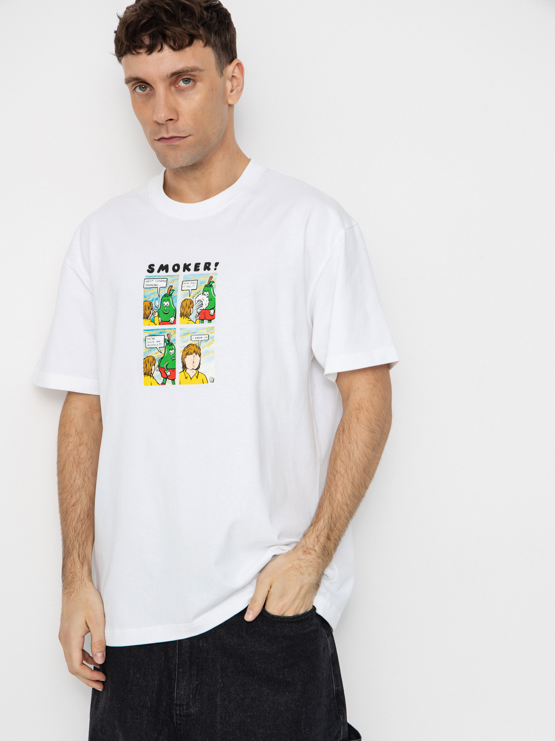 Tričko Polar Skate Smoker! (white)