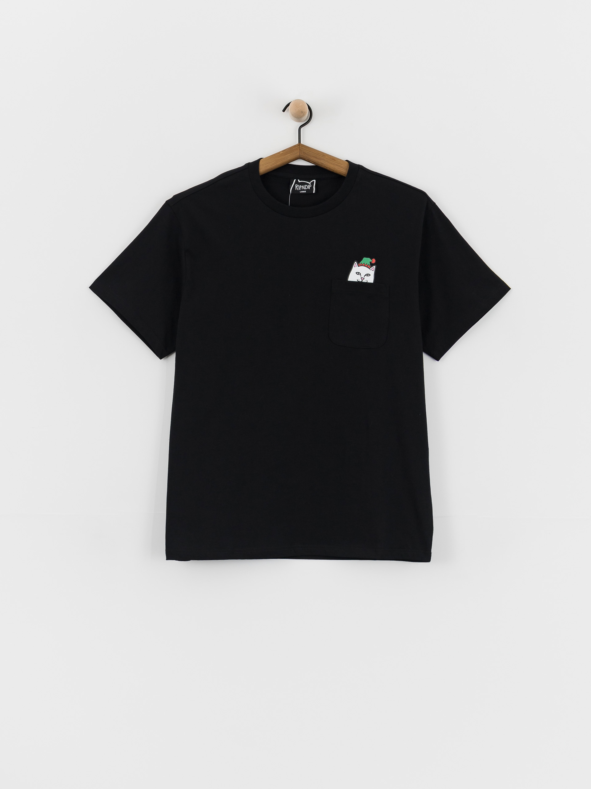 Tričko RipNDip Nermal Elf Pocket (black)