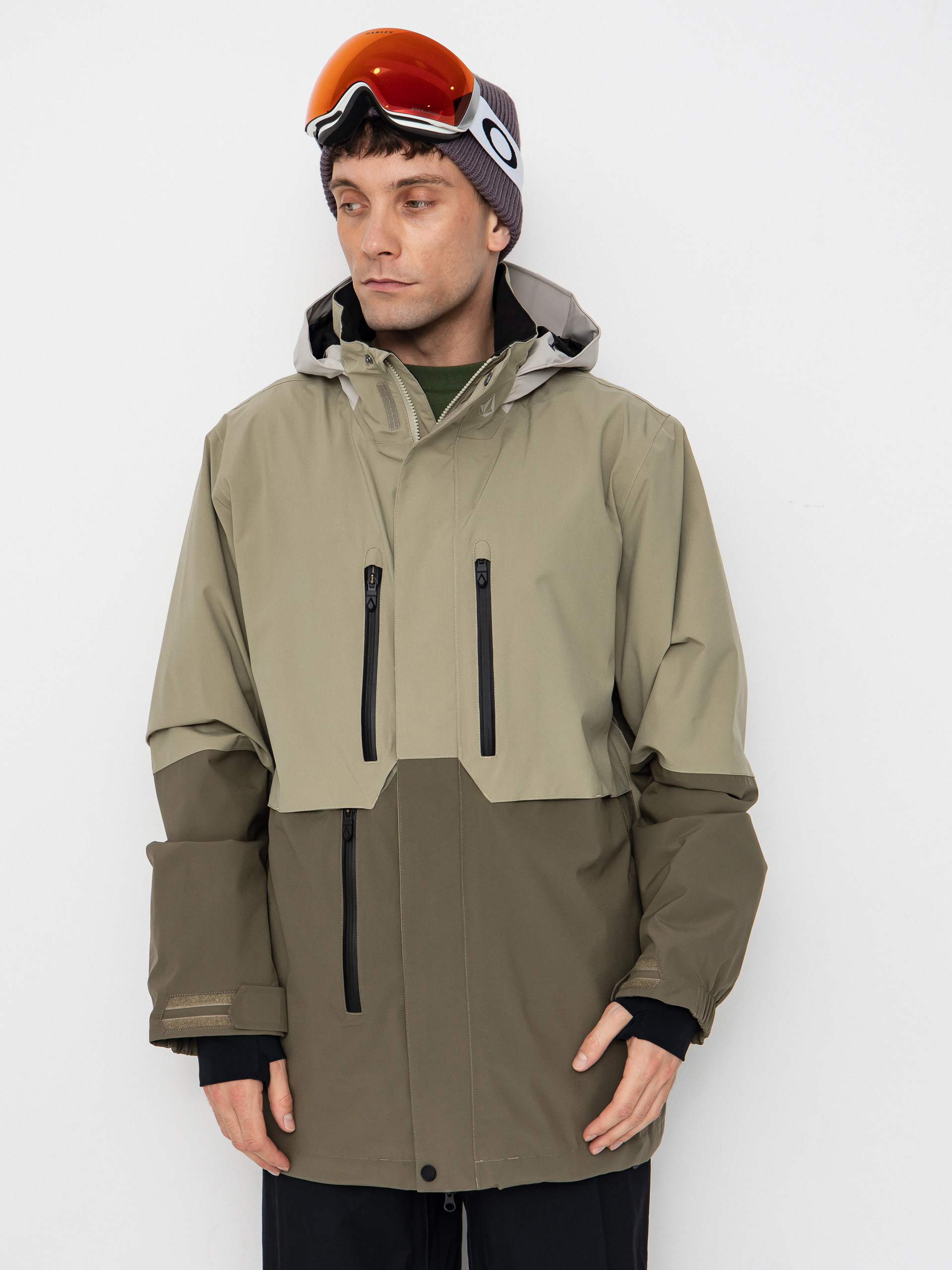 Pánska Snowboardová bunda Volcom Rnge Stretch 30K (moss green)