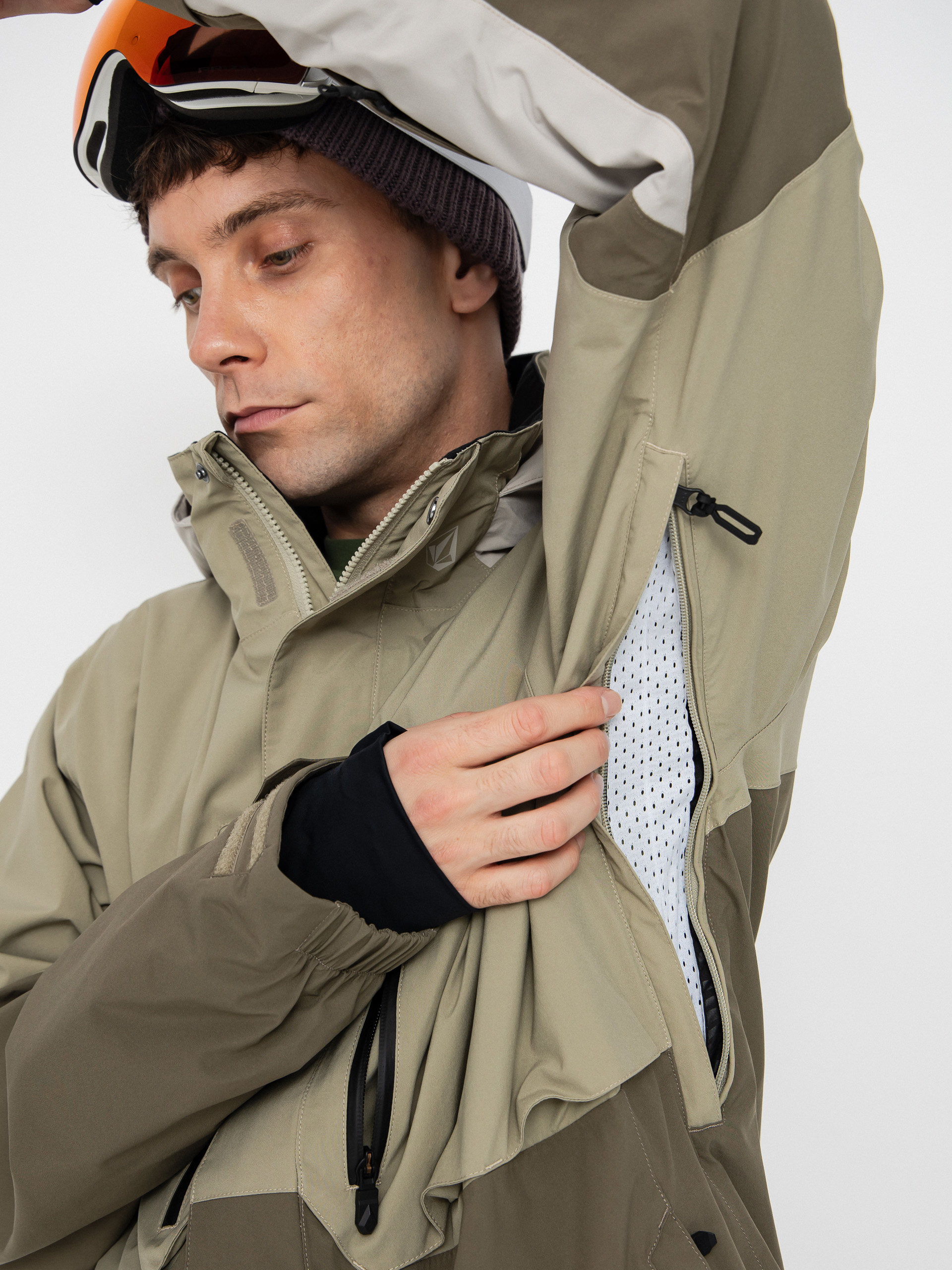 Pánska Snowboardová bunda Volcom Rnge Stretch 30K (moss green)