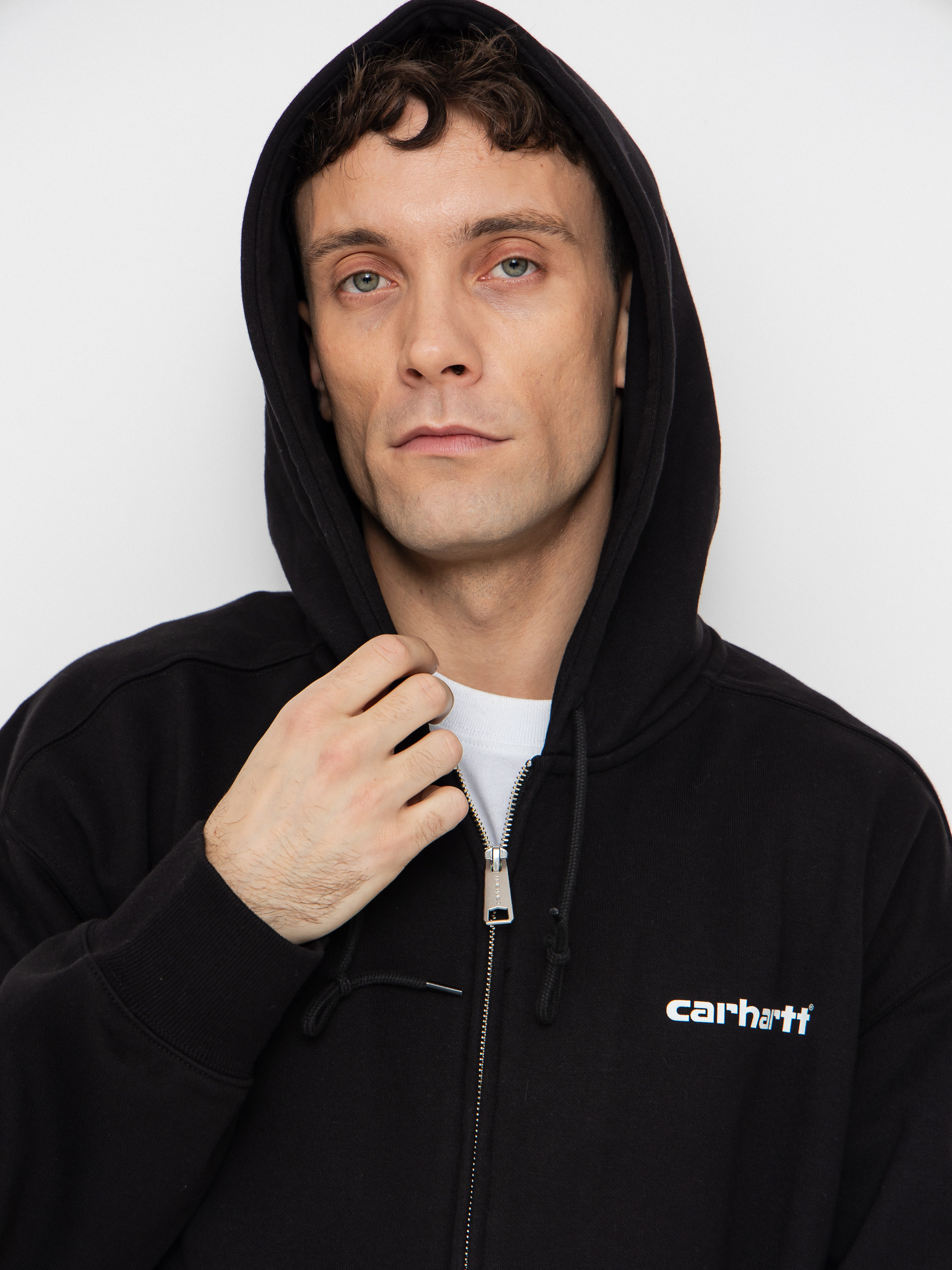 Mikina s kapucňou Carhartt WIP Archive Lines ZHD (black)
