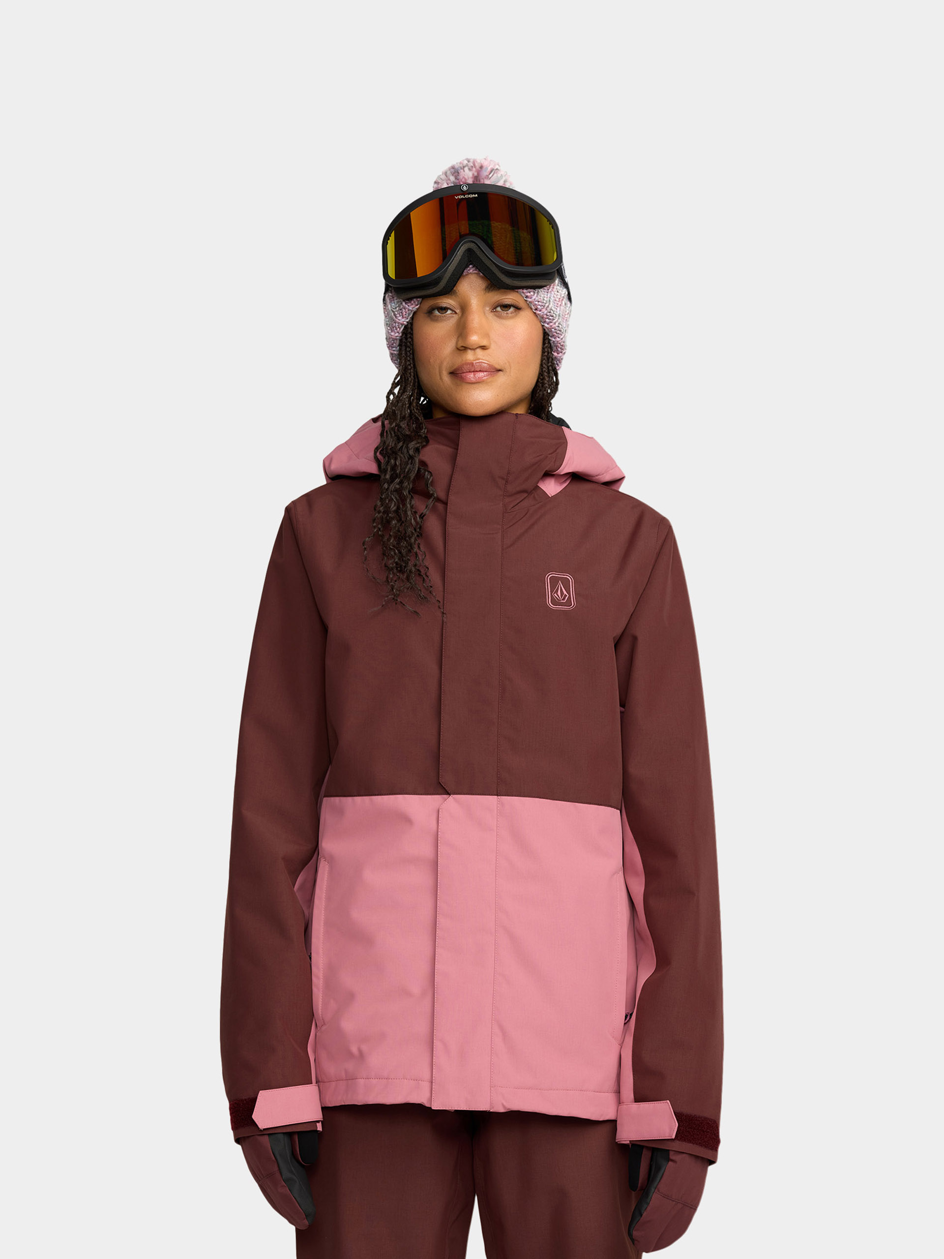 Snowboardovu00e1 bunda Volcom Bolt Ins Wmn (oxblood)