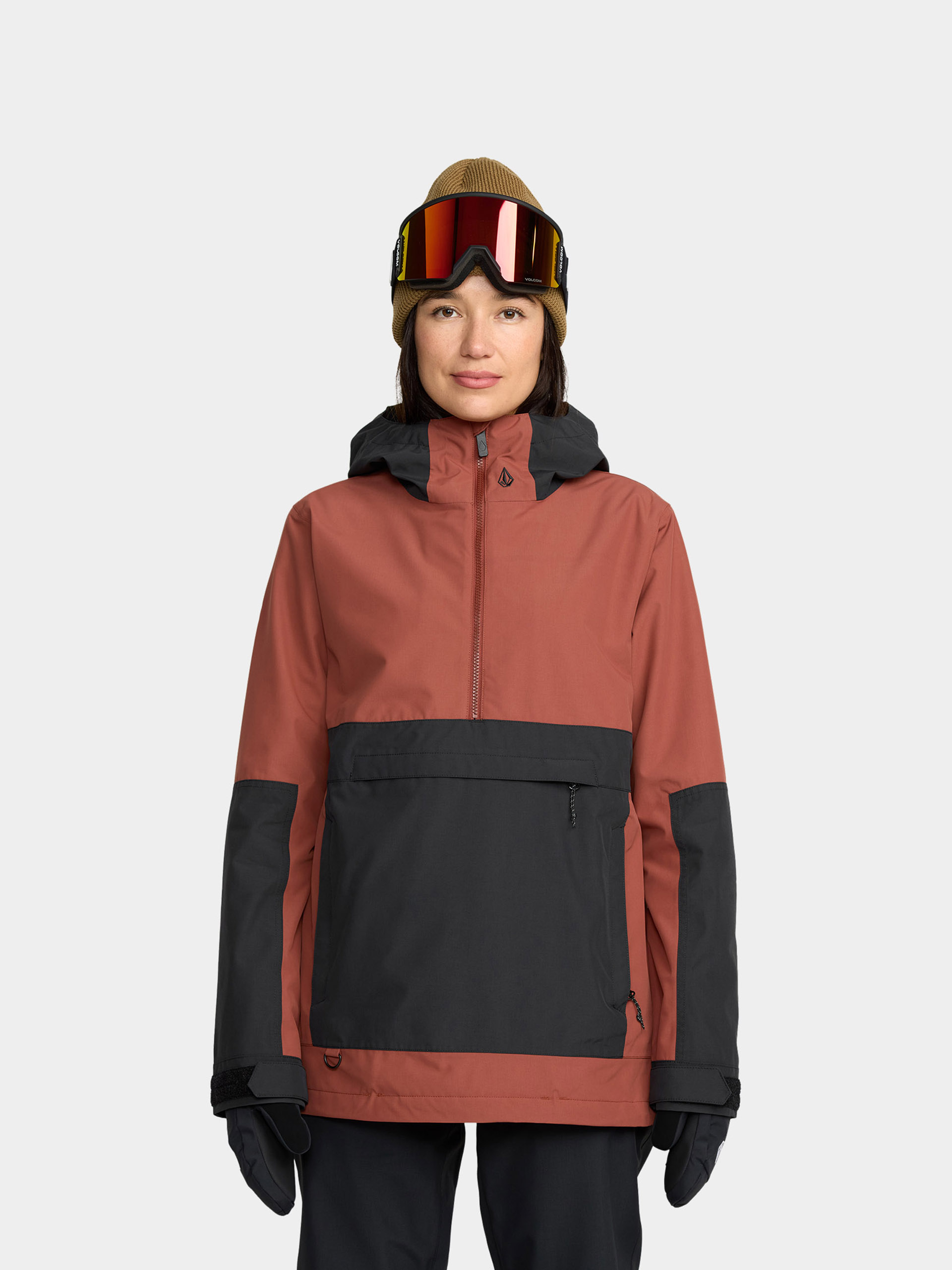 Snowboardovu00e1 bunda Volcom Harlan Pullover Wmn (henna)