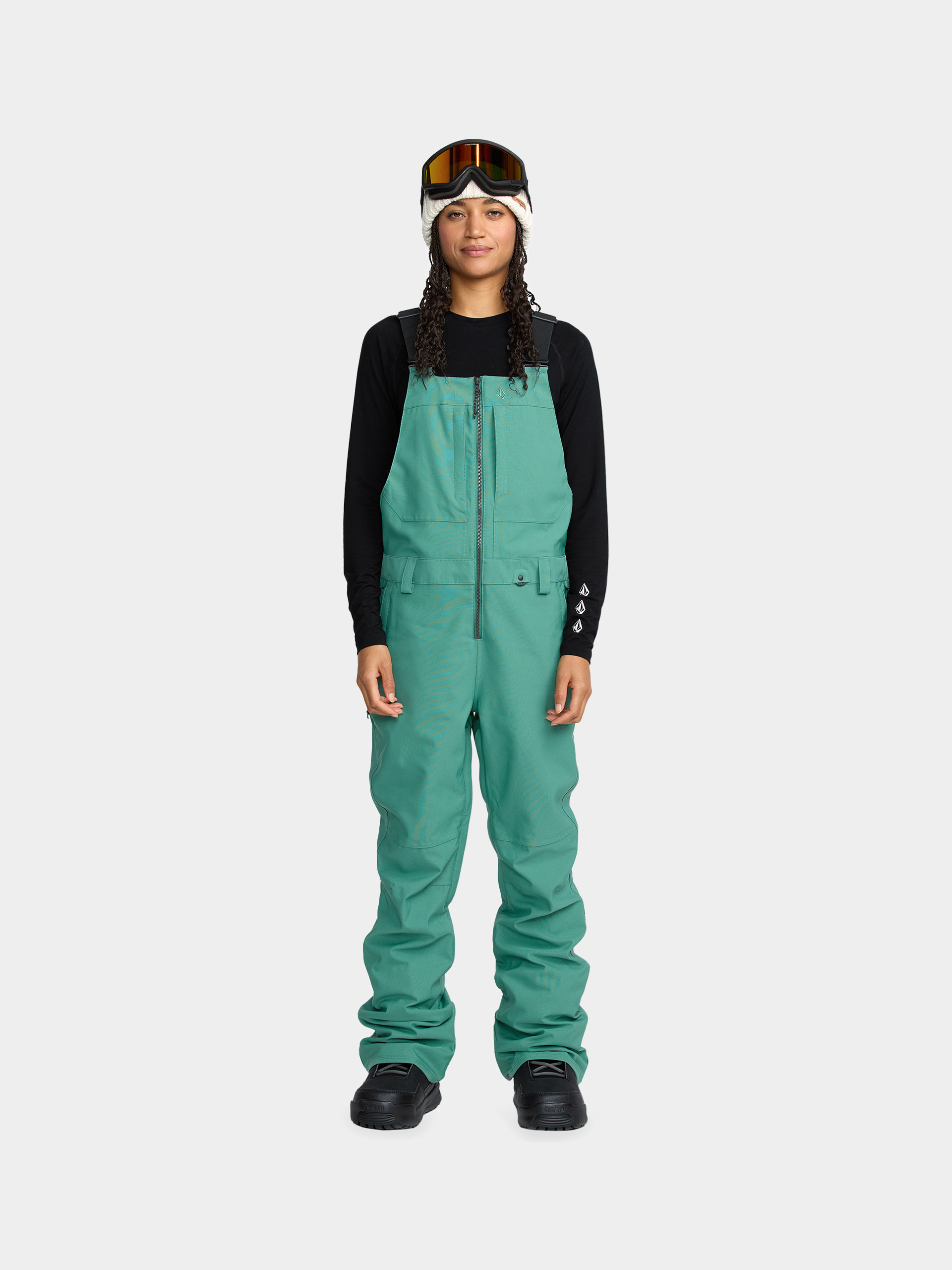 Snowboardovu00e9 nohavice Volcom Swift Bib Overall Wmn (spruce green)