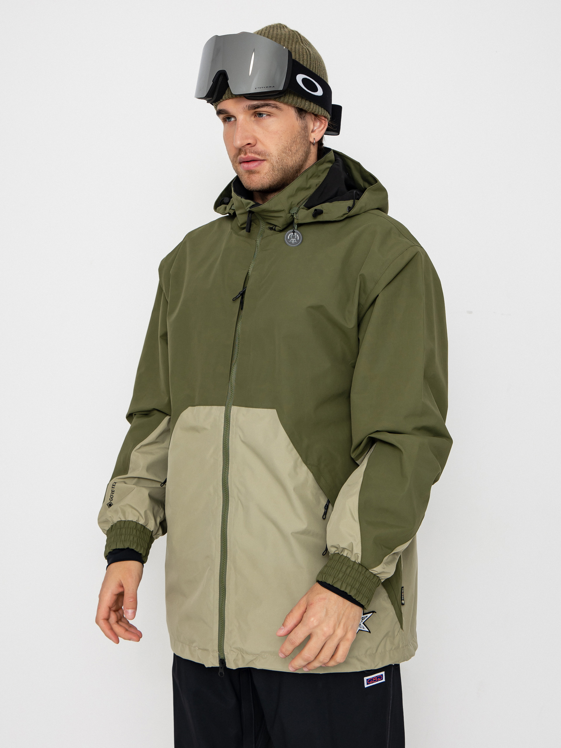 Pánska Snowboardová bunda Volcom Longo Gore Tex (dark olive)
