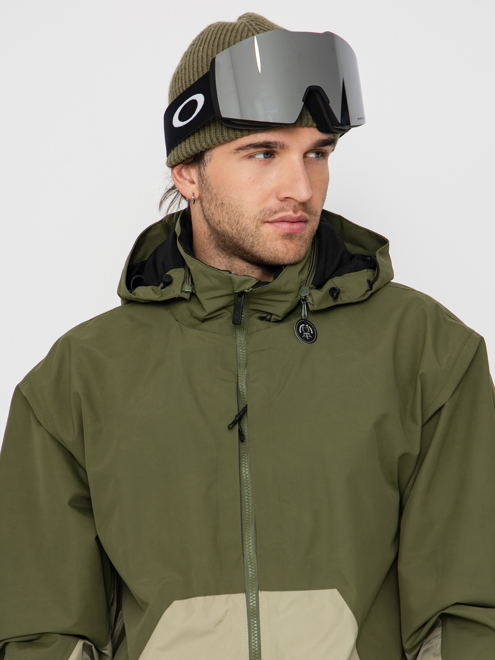 Pánska Snowboardová bunda Volcom Longo Gore Tex (dark olive)