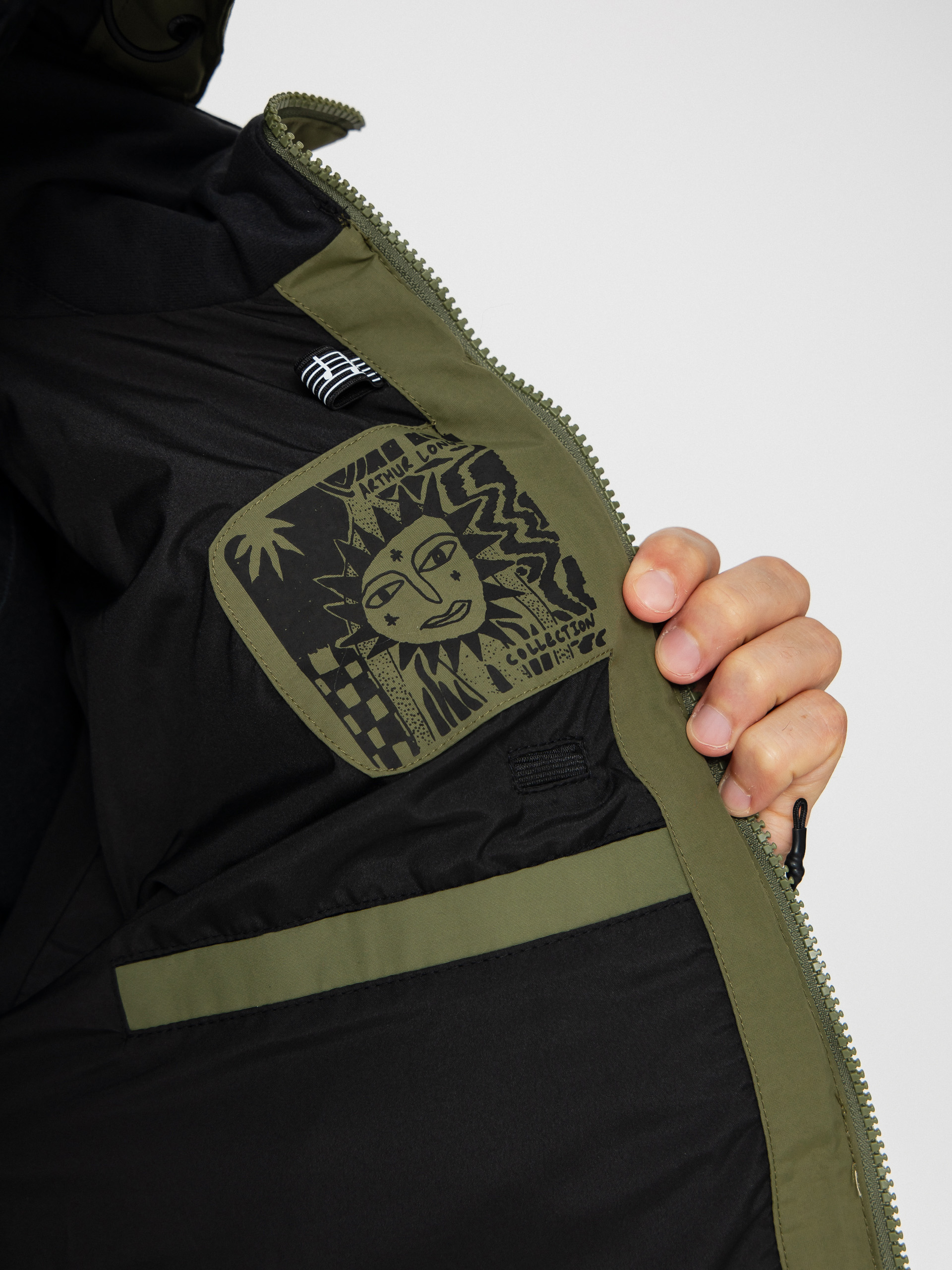 Pánska Snowboardová bunda Volcom Longo Gore Tex (dark olive)