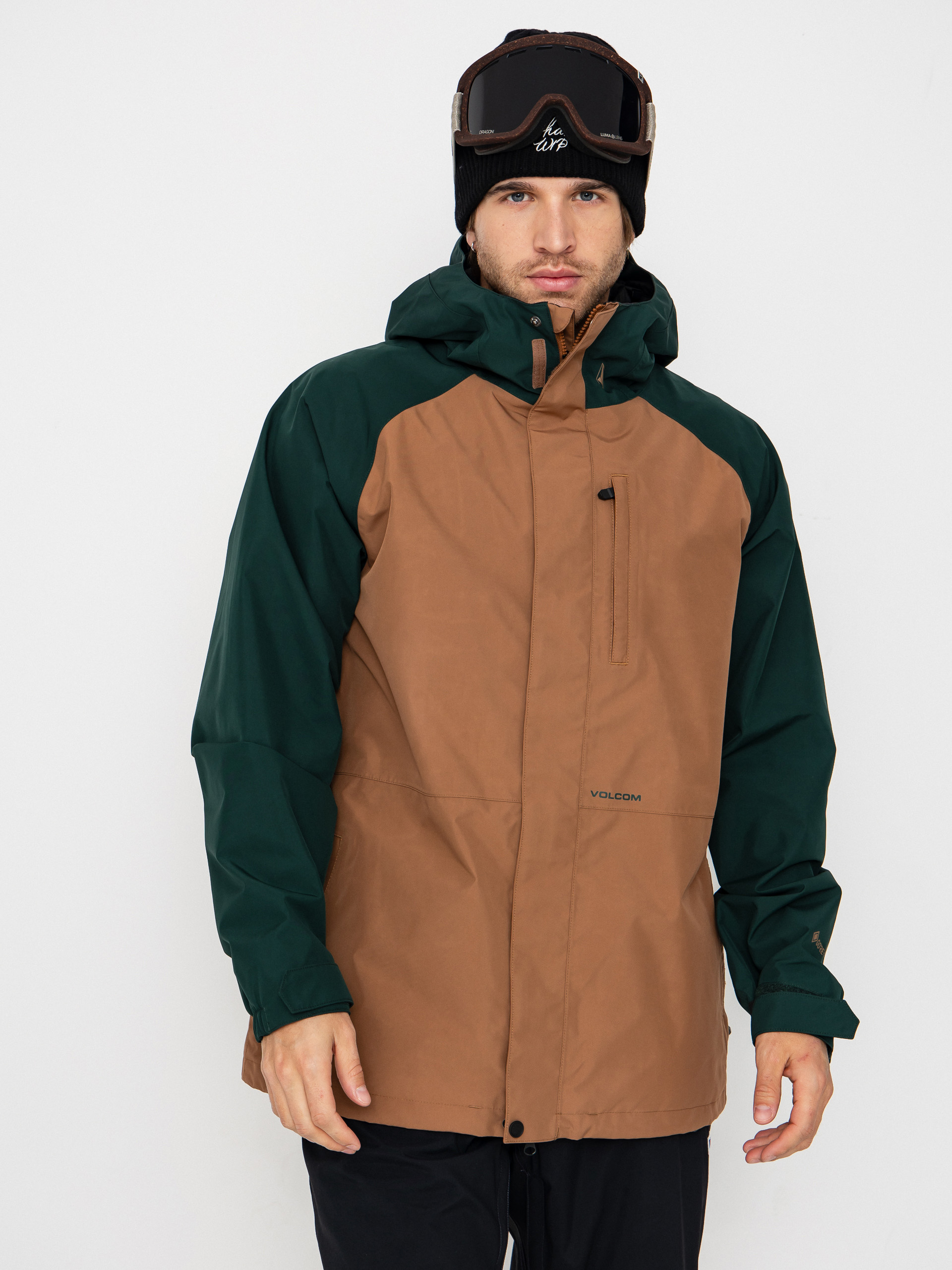 Snowboardovu00e1 bunda Volcom Dua Gore Tex (terra brown)