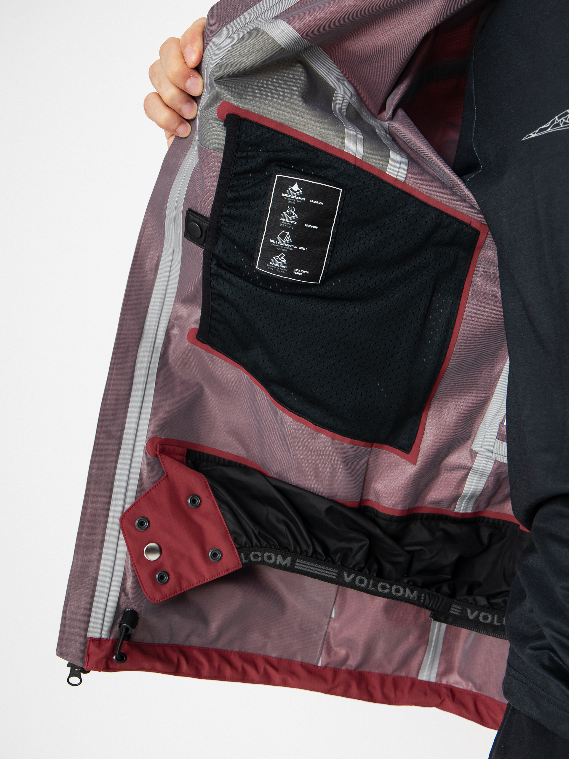 Pánska Snowboardová bunda Volcom Arthur 3L (burnt red)