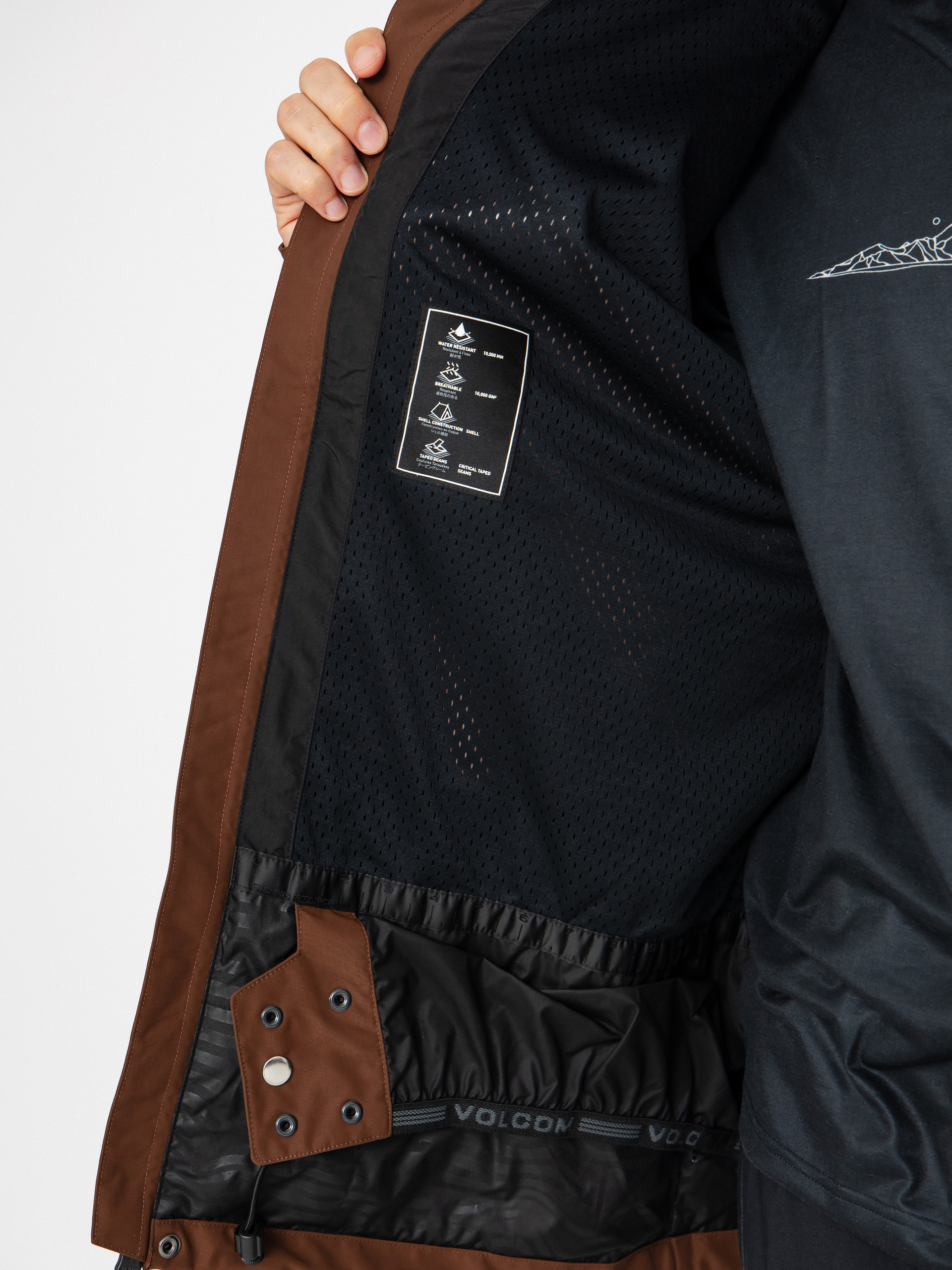 Pánska Snowboardová bunda Volcom Buckthreeeighty (brown)
