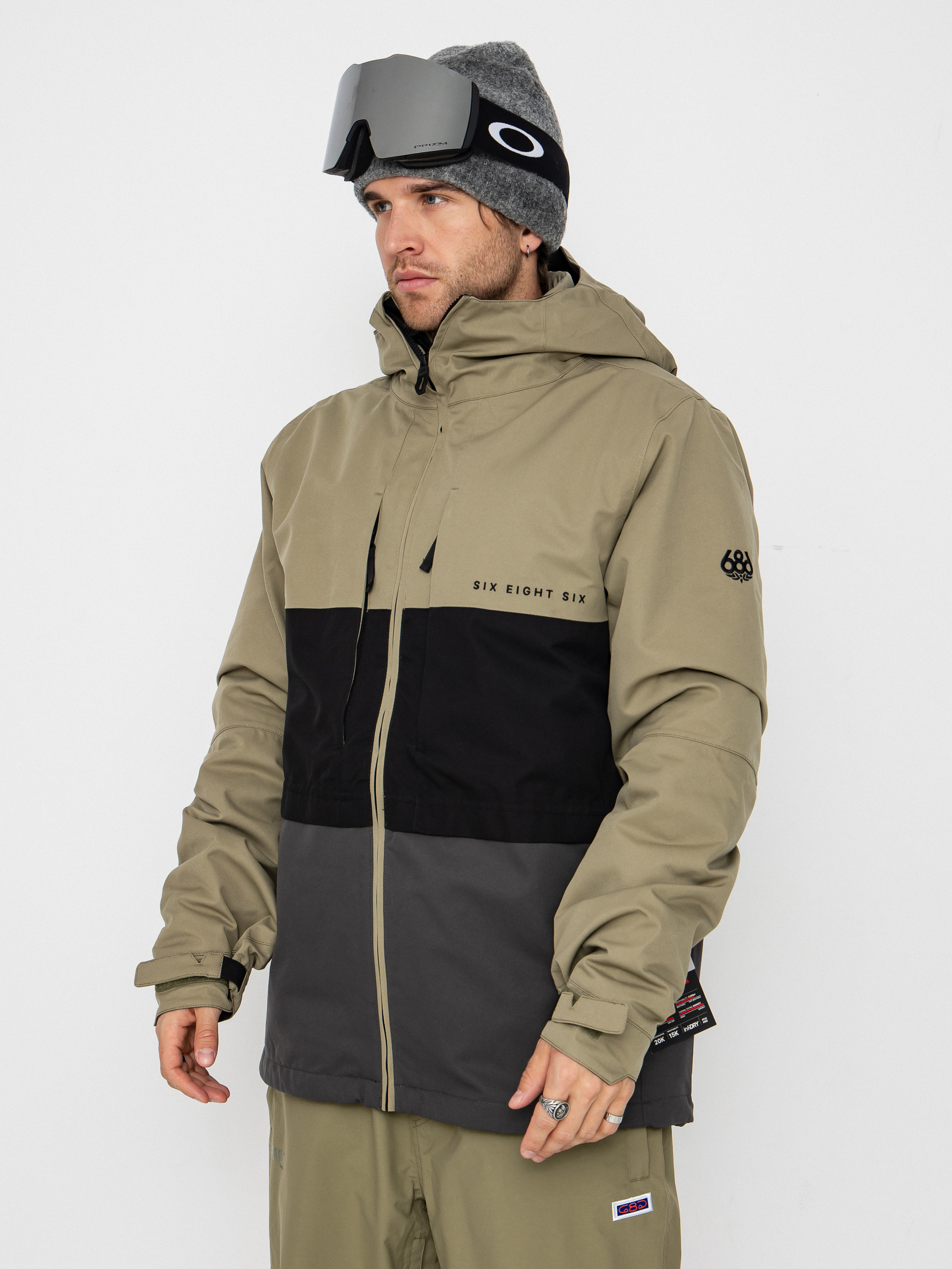 Pánska Snowboardová bunda 686 Smarty 3 In 1 Form (sage colorblock)