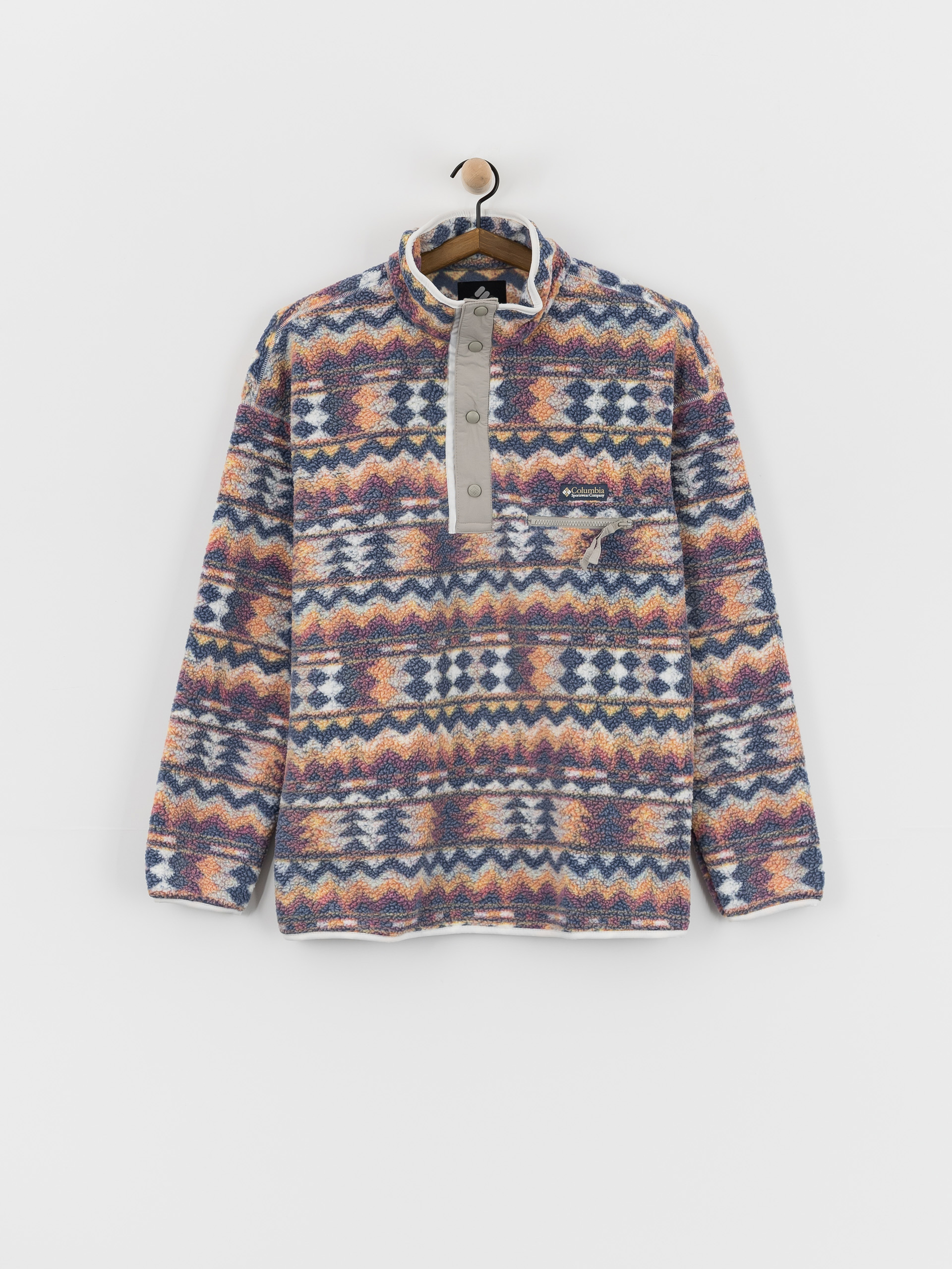 Flu00edsovu00e1 mikina Columbia Helvetia II Printed Half Snap (sea salt/retrotree)