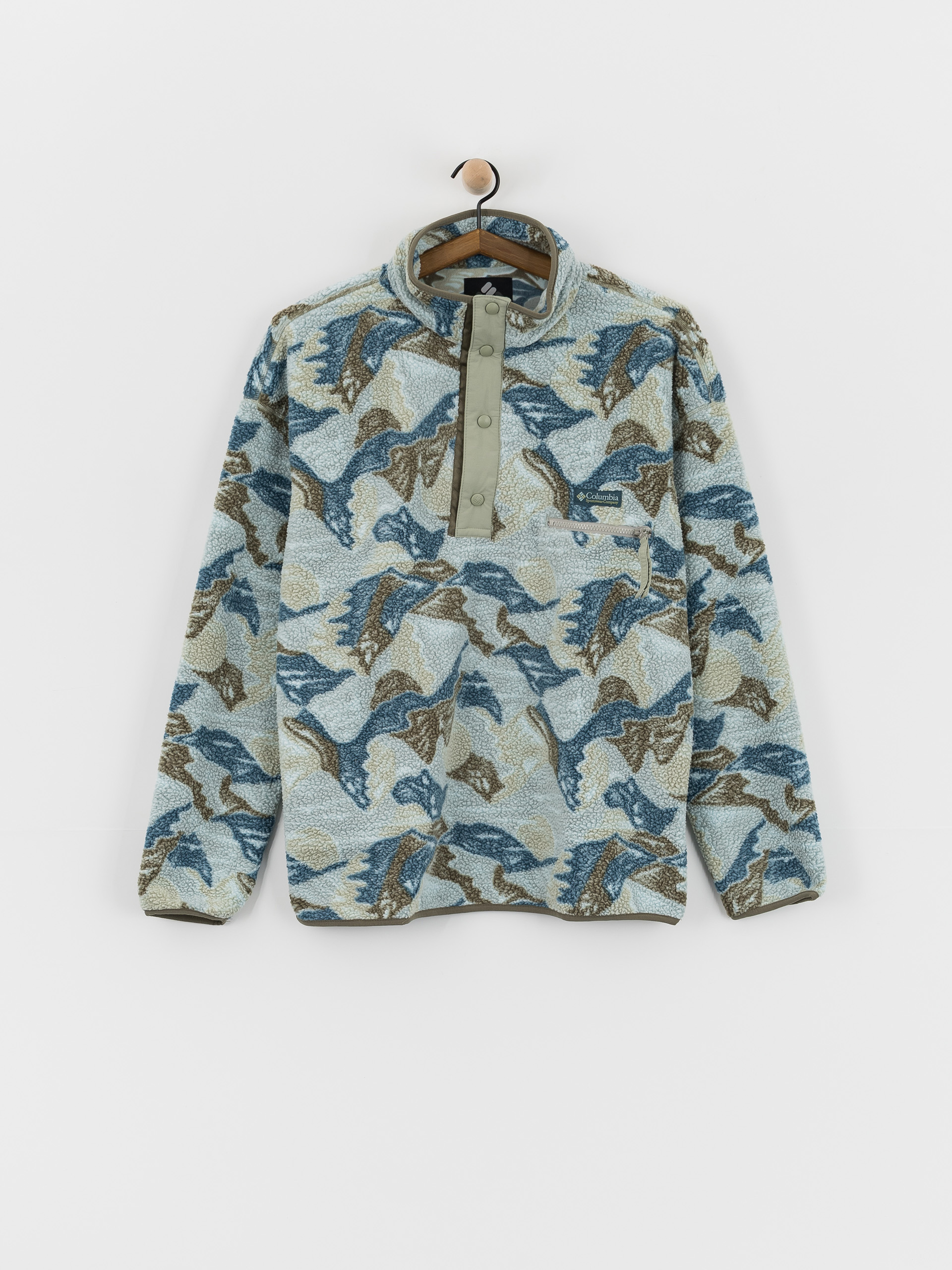 Flísová mikina Columbia Helvetia II Printed Half Snap (safari/sunscapes)