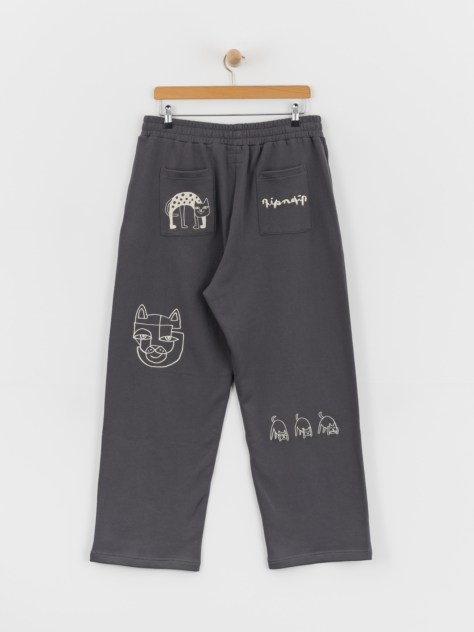 Nohavice RipNDip Blonded Straight Leg (charcoal)