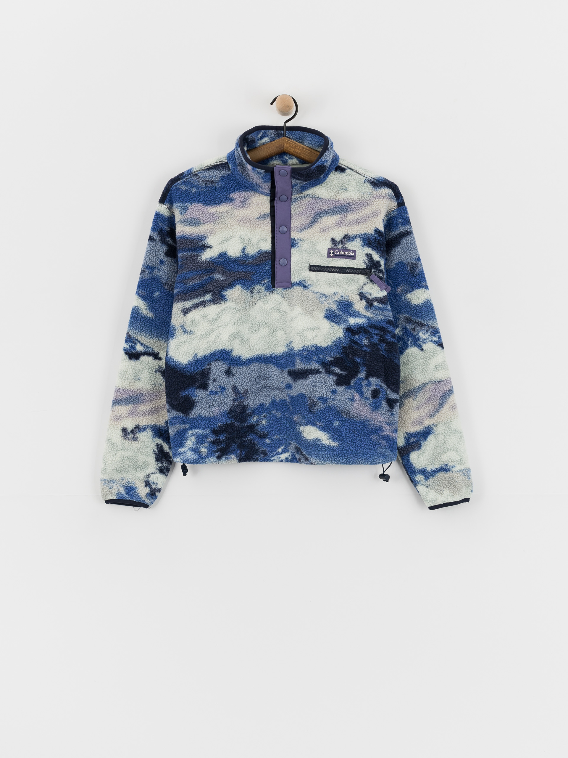 Flu00edsovu00e1 mikina Columbia Helvetia II Printed Cropped Half Snap Wmn (nocturnal/dreaming)