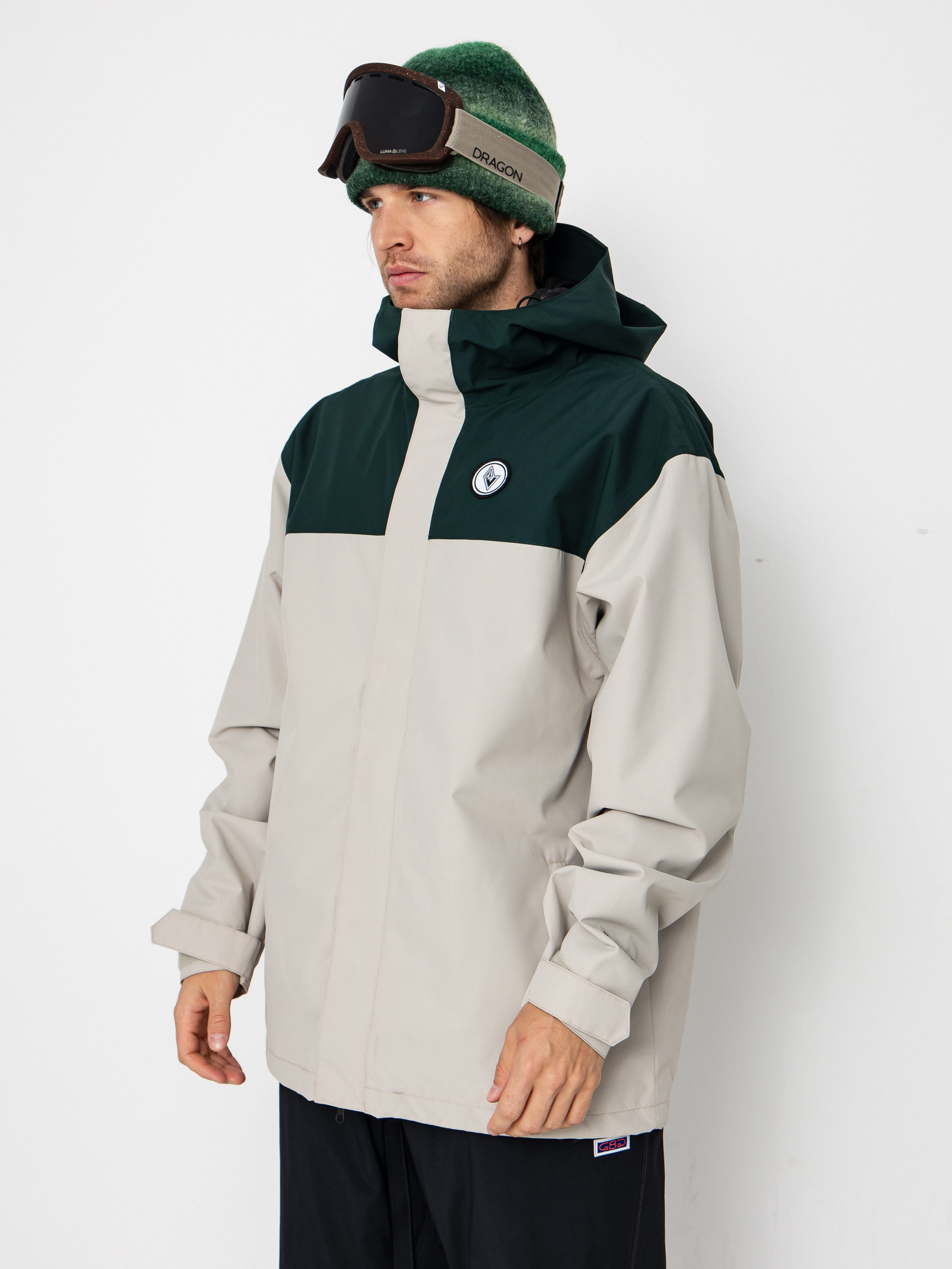 Pánska Snowboardová bunda Volcom Buckthreeeighty (stone)