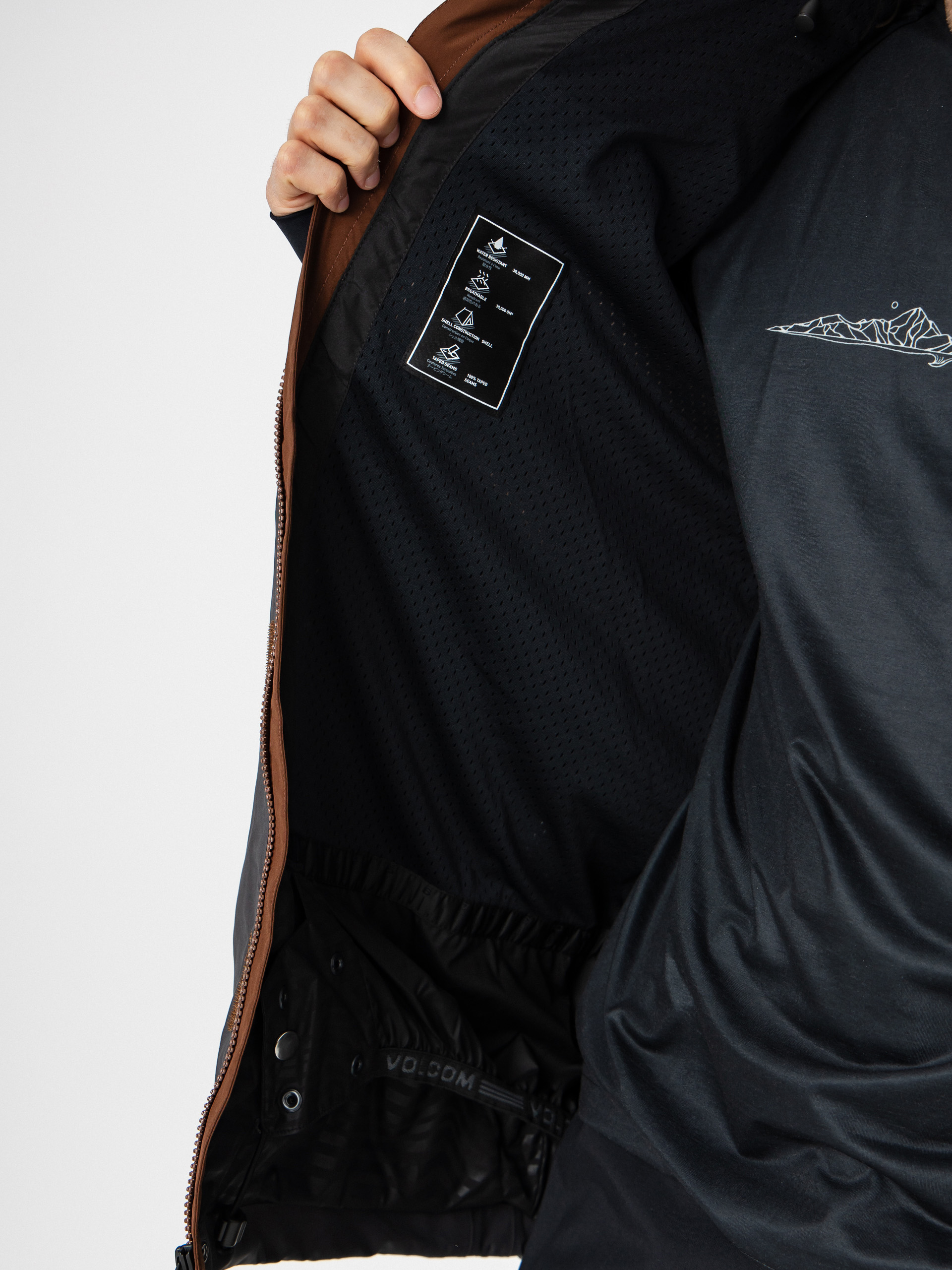 Pánska Snowboardová bunda Volcom Rnge Stretch 30K (brown)