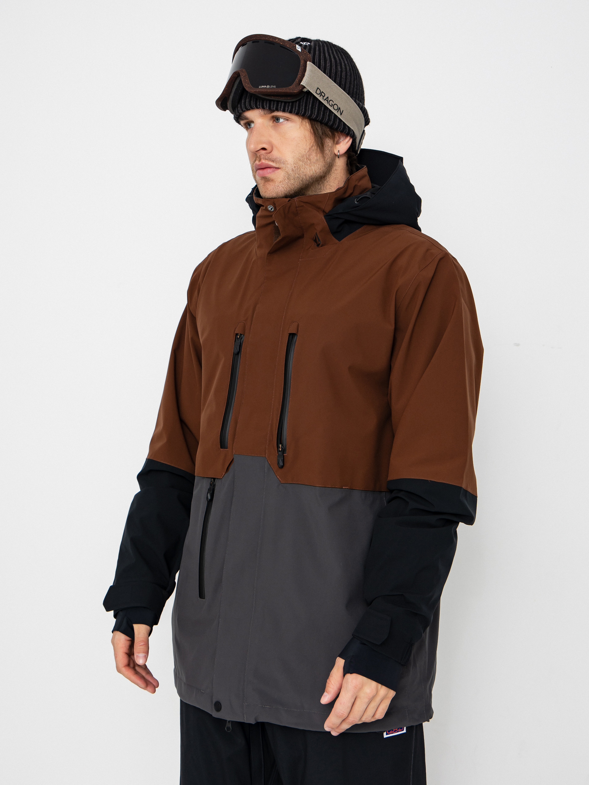 Pánska Snowboardová bunda Volcom Rnge Stretch 30K (brown)