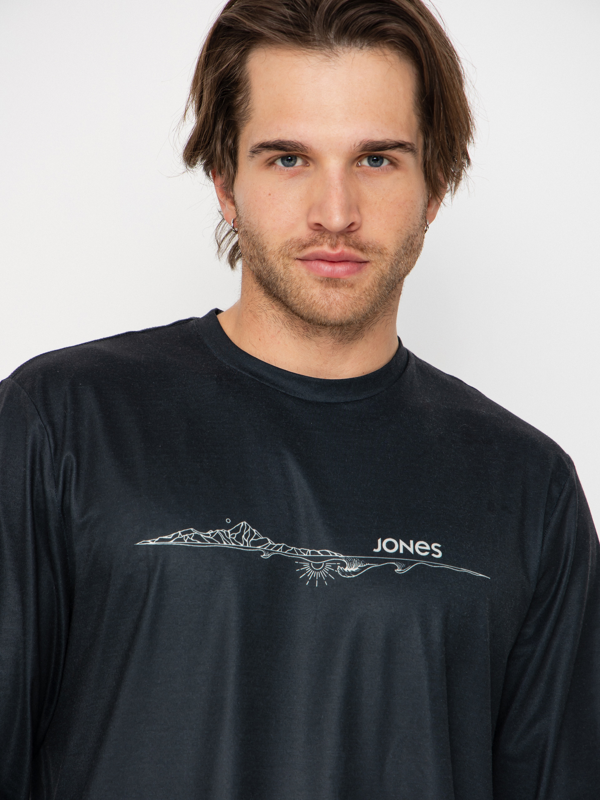 Košeľa Jones Snowboards Rec Tech Ls (stealth black)