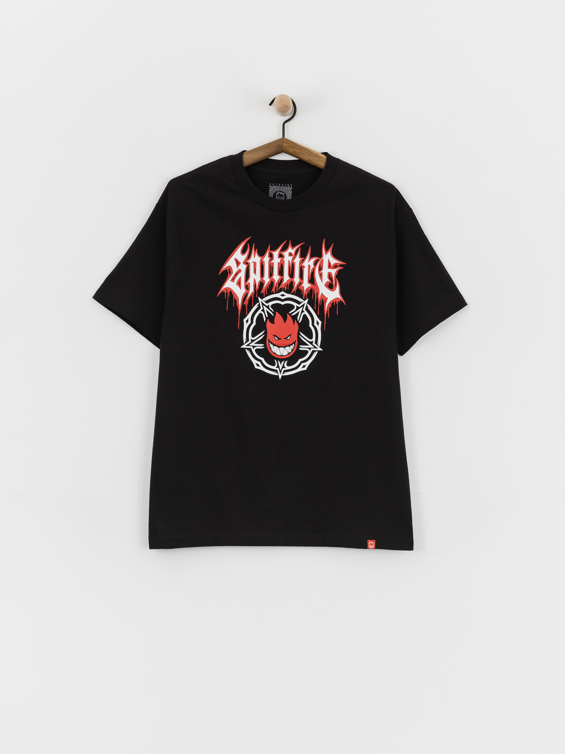 Tričko Spitfire Pentagram Drip (black w/red & white print)