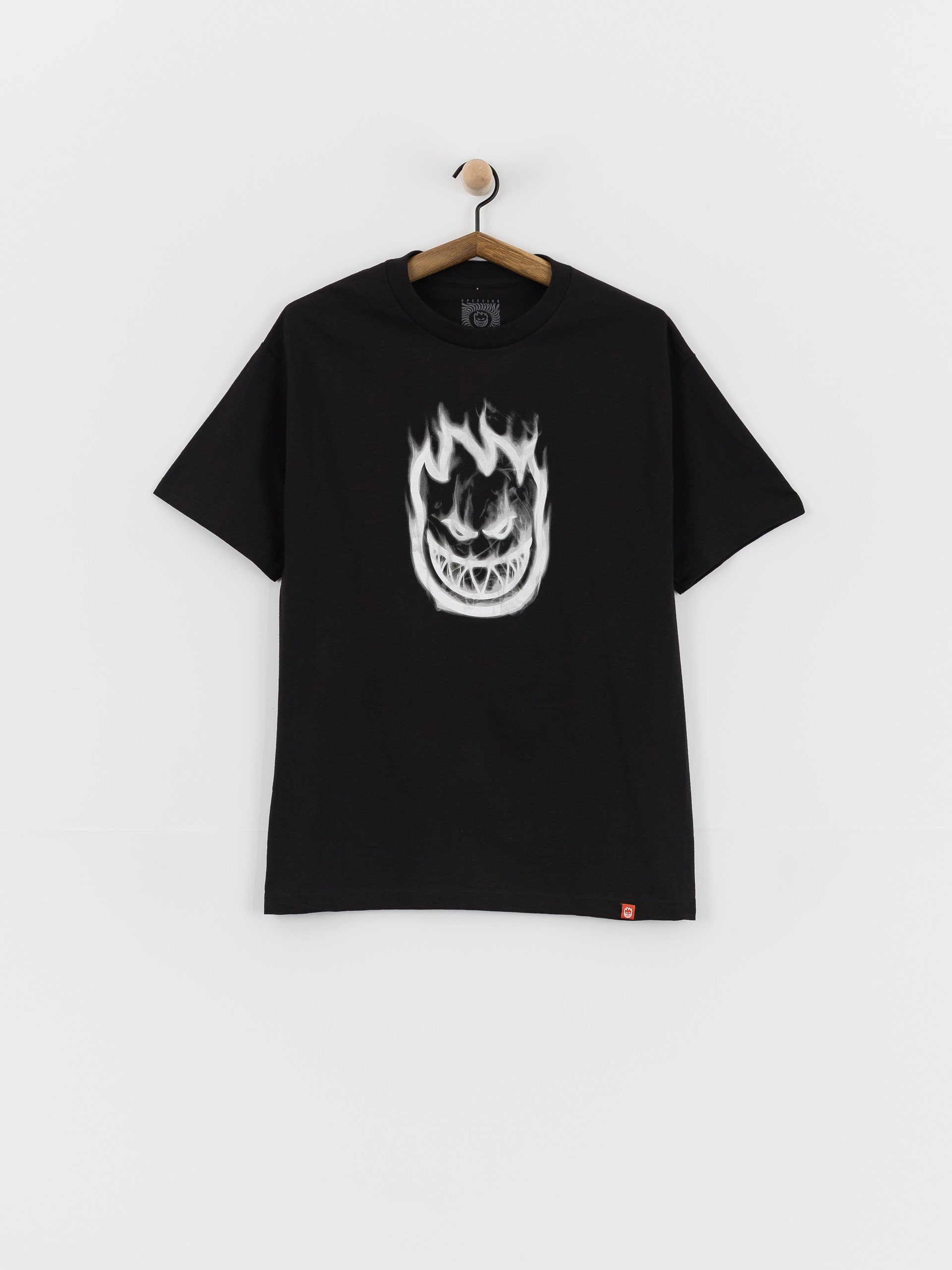 Tričko Spitfire Bighead Smoke (black w/white print)