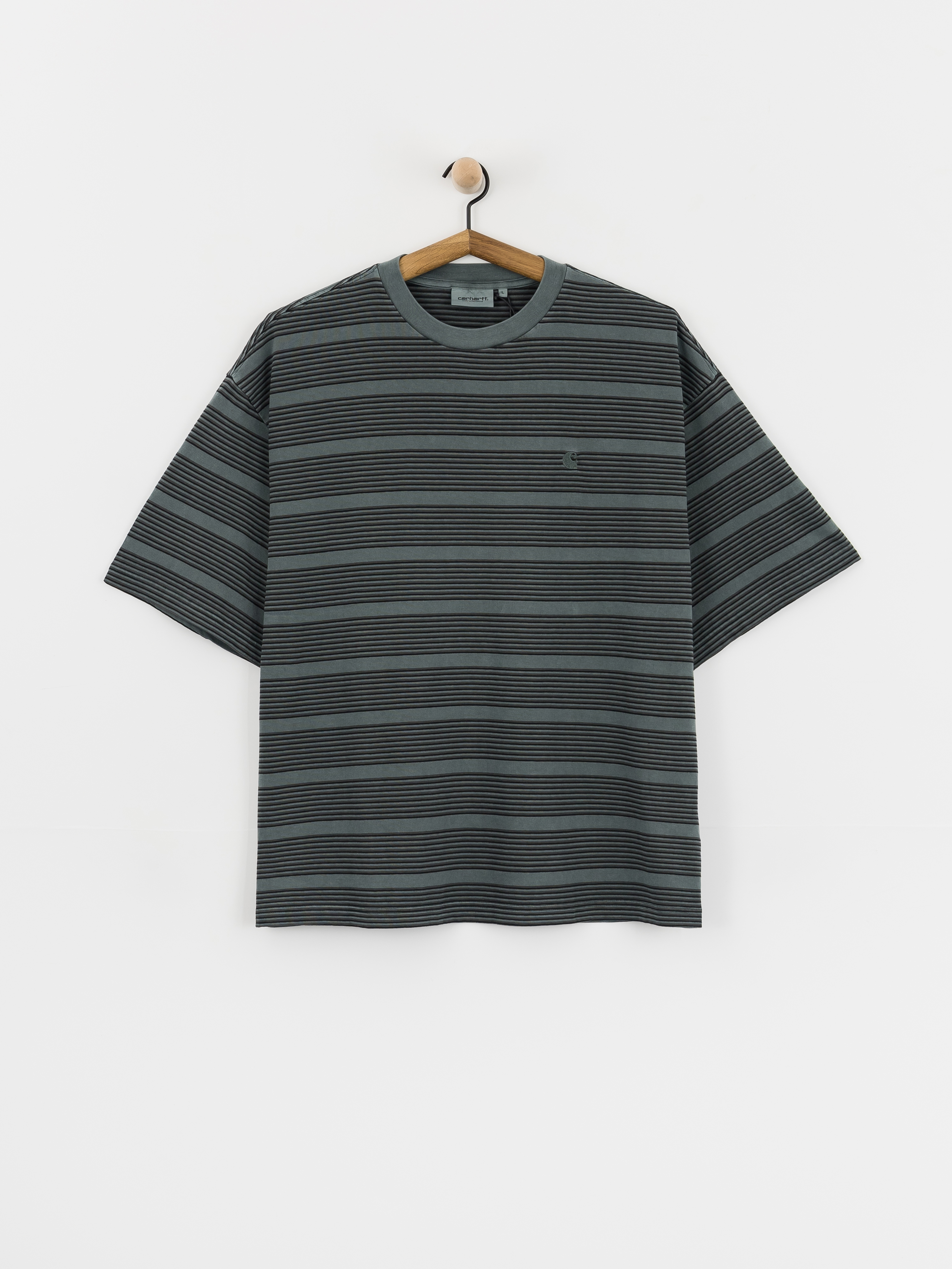 Tričko Carhartt WIP Hanson (hanson stripe/kale green)