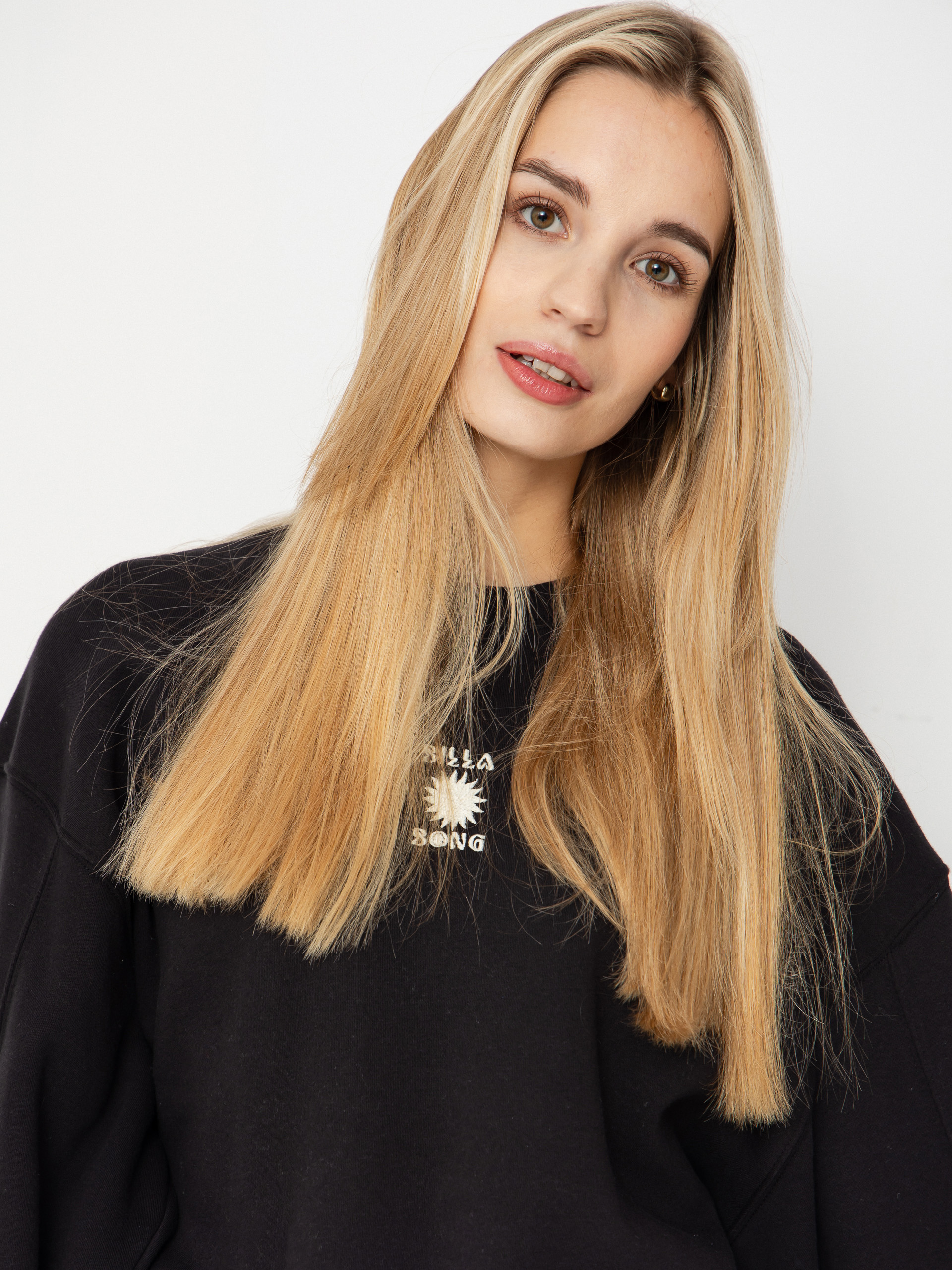 Mikina Billabong So Sunny Kendal Crew Wmn (black pebble)