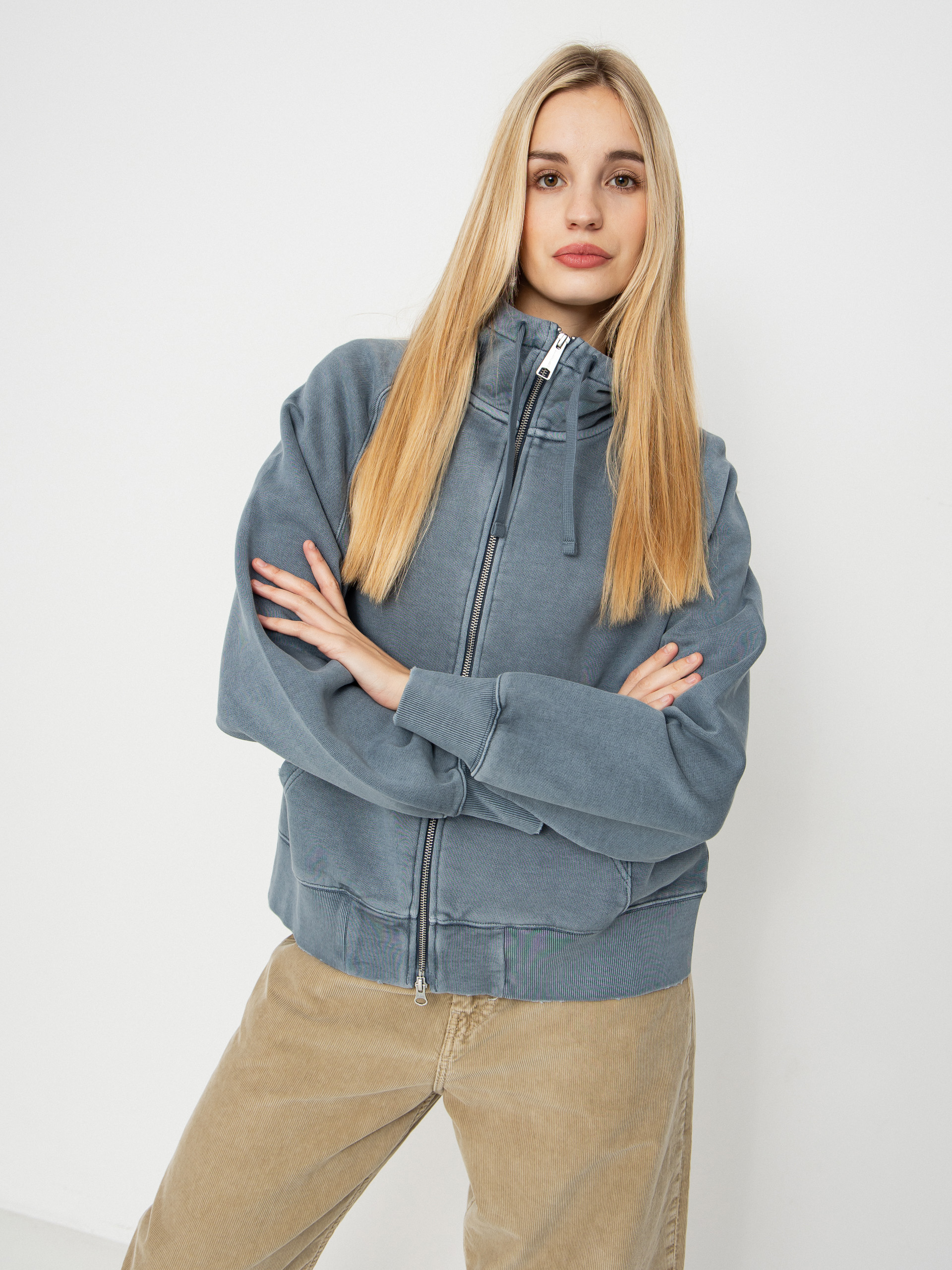 Mikina s kapucňou Carhartt WIP Torion ZHD Wmn (office blue)