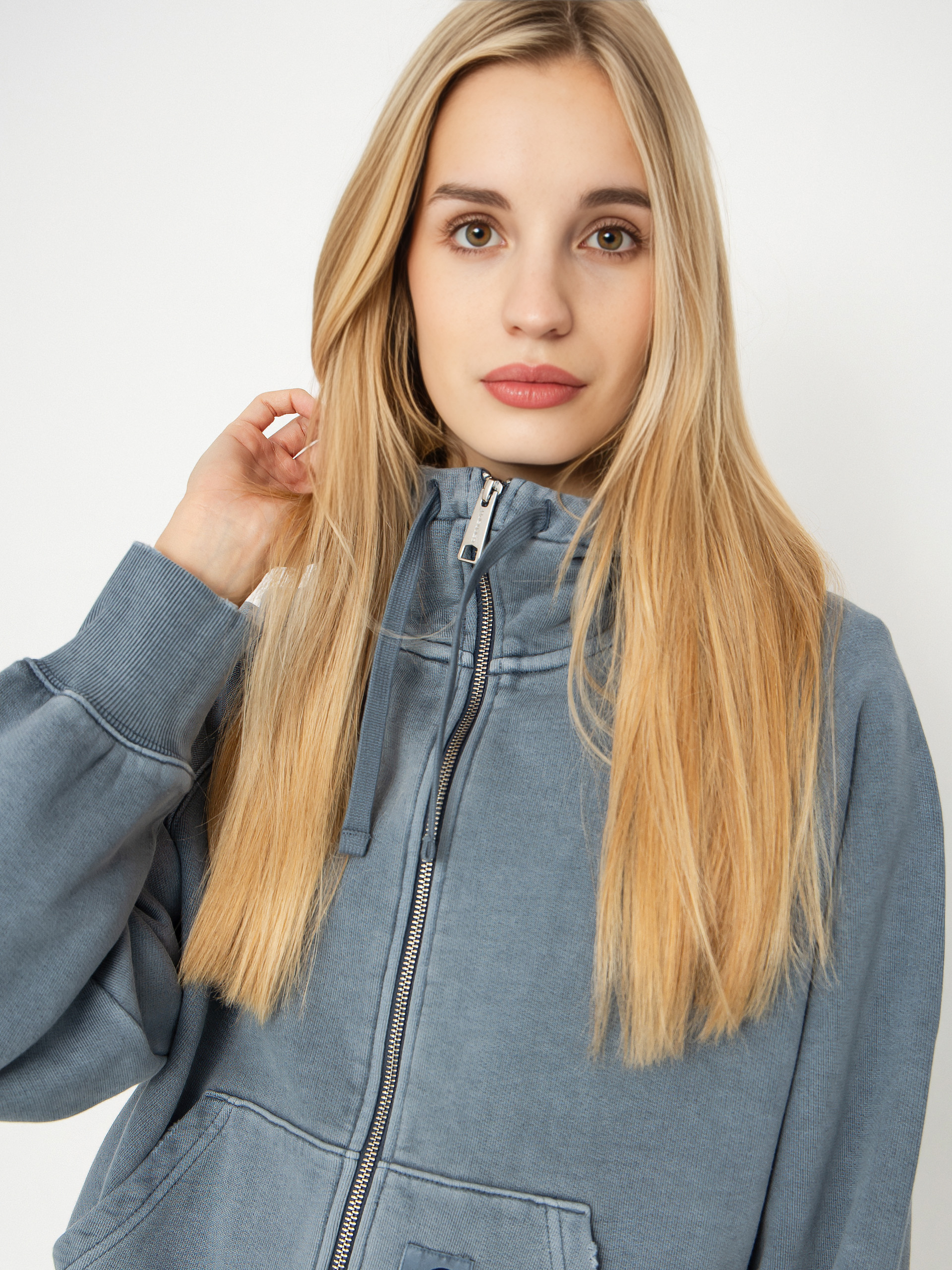 Mikina s kapucňou Carhartt WIP Torion ZHD Wmn (office blue)