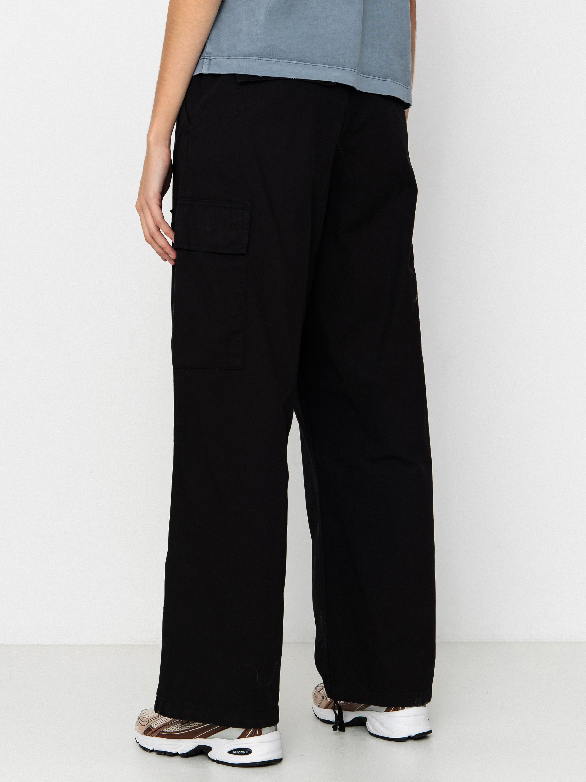 Nohavice Carhartt WIP Kingston Wmn (black/garment dyed)