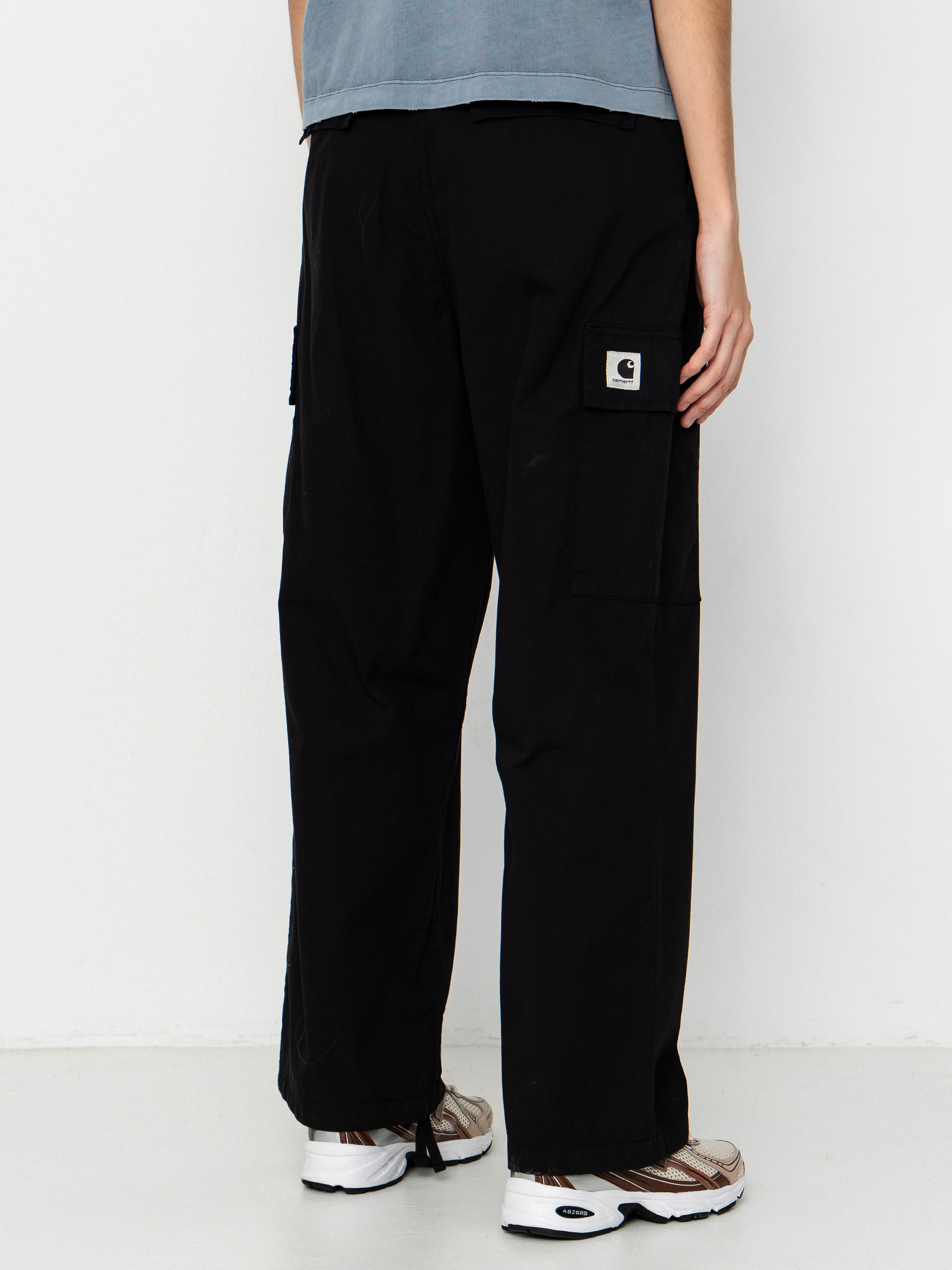 Nohavice Carhartt WIP Kingston Wmn (black/garment dyed)