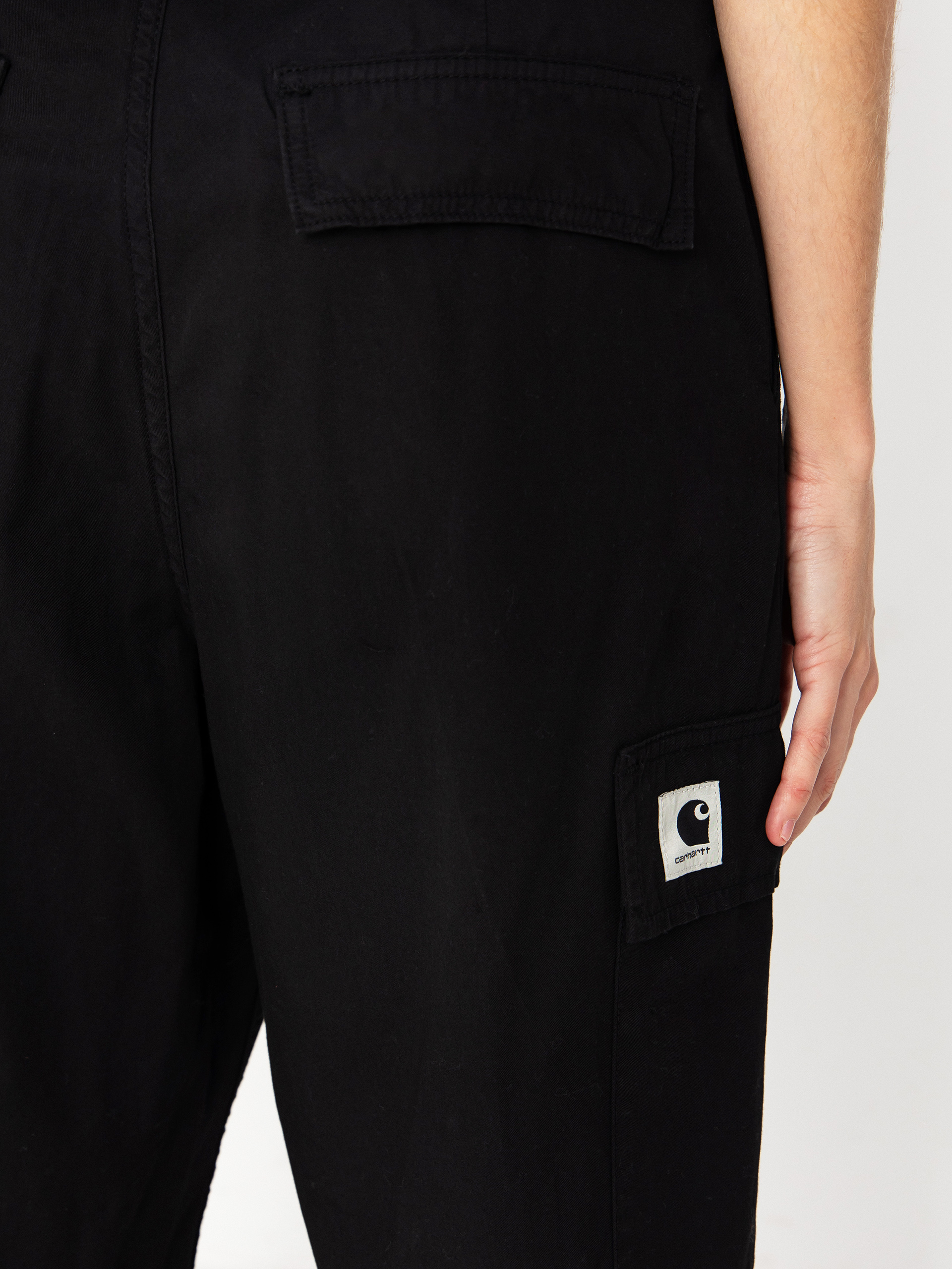 Nohavice Carhartt WIP Kingston Wmn (black/garment dyed)