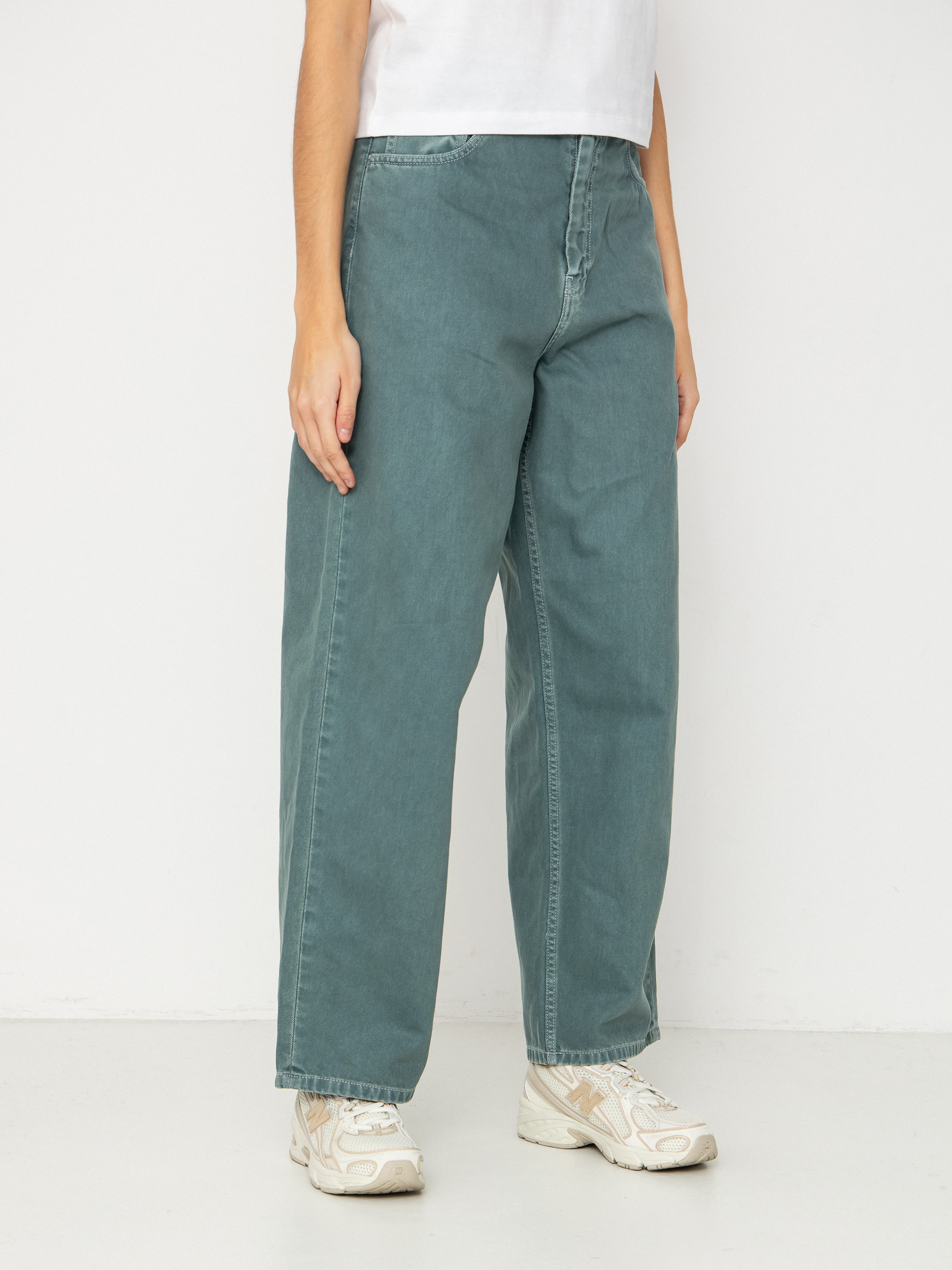 Nohavice Carhartt WIP Brandon Wmn (silver pine/stone dyed)