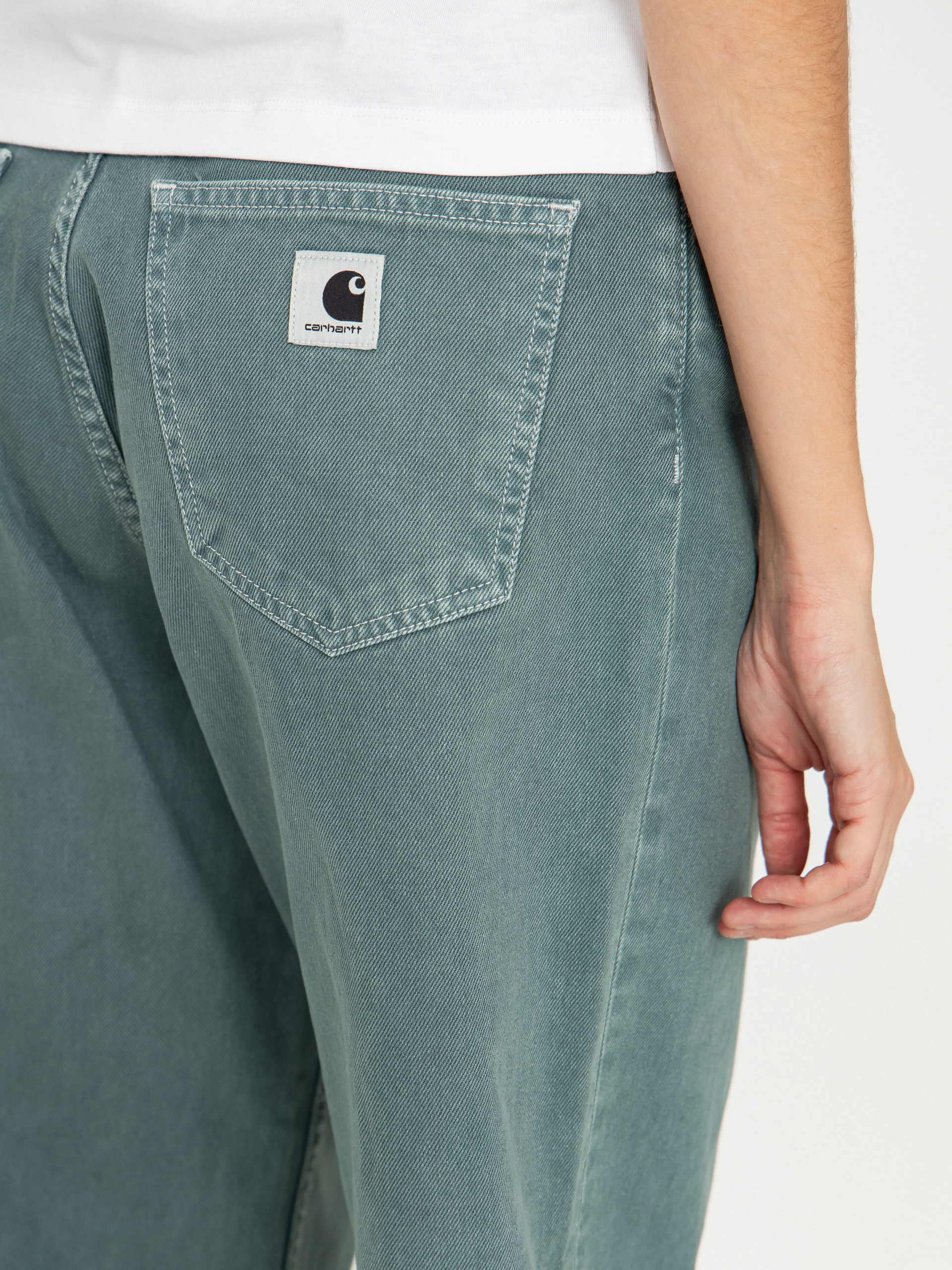 Nohavice Carhartt WIP Brandon Wmn (silver pine/stone dyed)