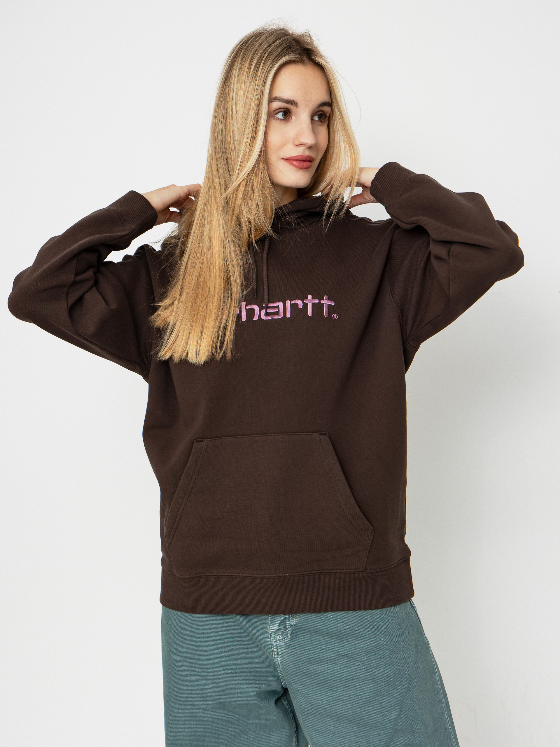 Mikina s kapucňou Carhartt WIP Carhartt HD Wmn (vitola/phlox)
