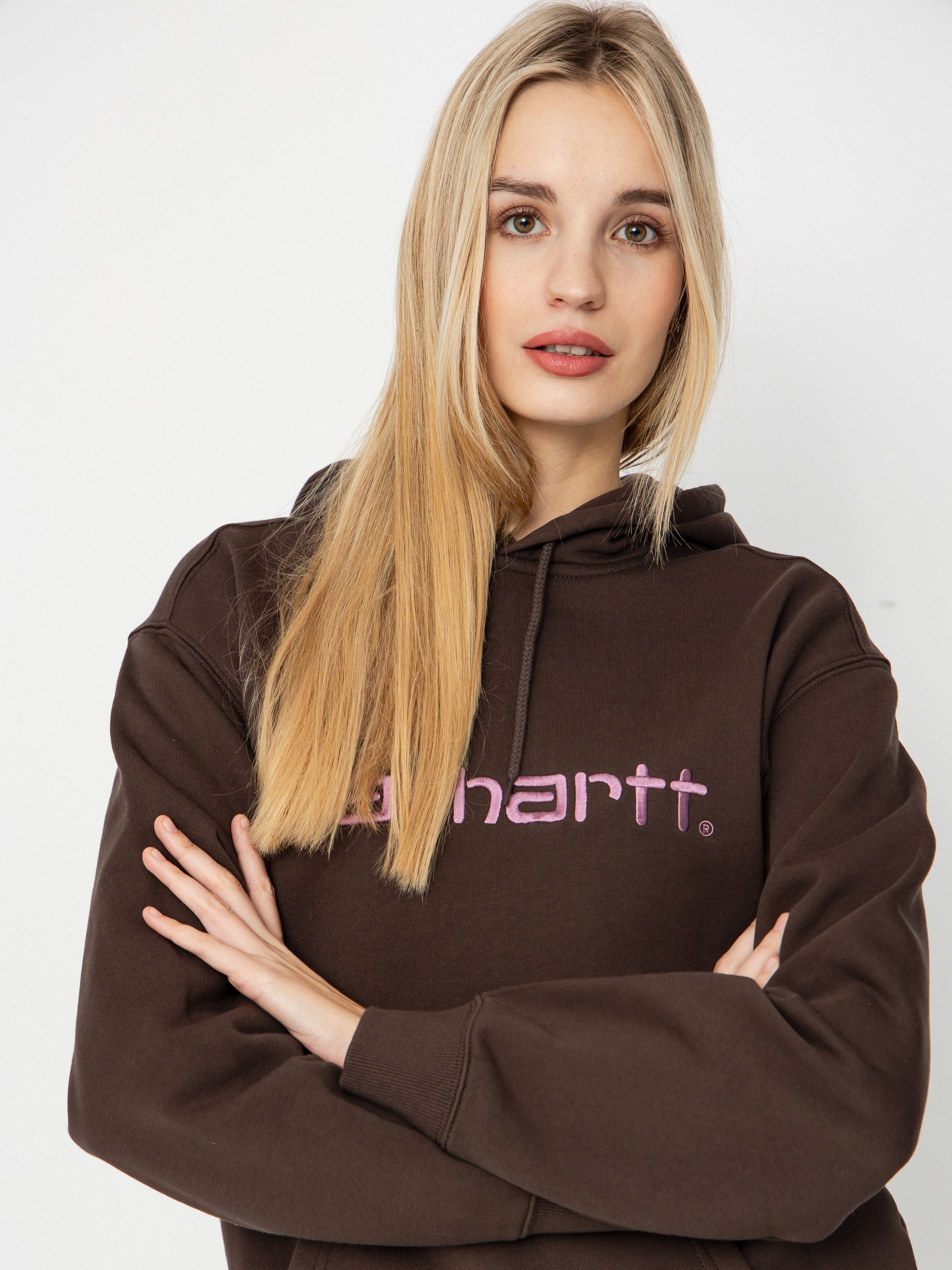 Mikina s kapucňou Carhartt WIP Carhartt HD Wmn (vitola/phlox)