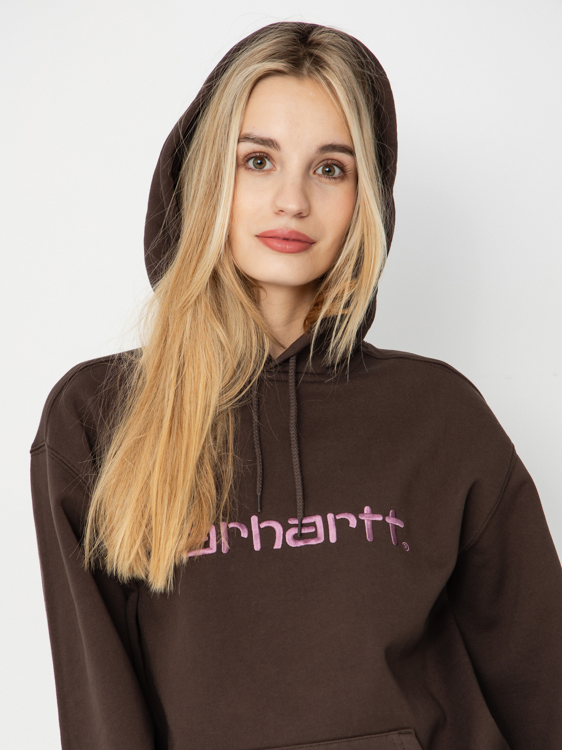 Mikina s kapucňou Carhartt WIP Carhartt HD Wmn (vitola/phlox)