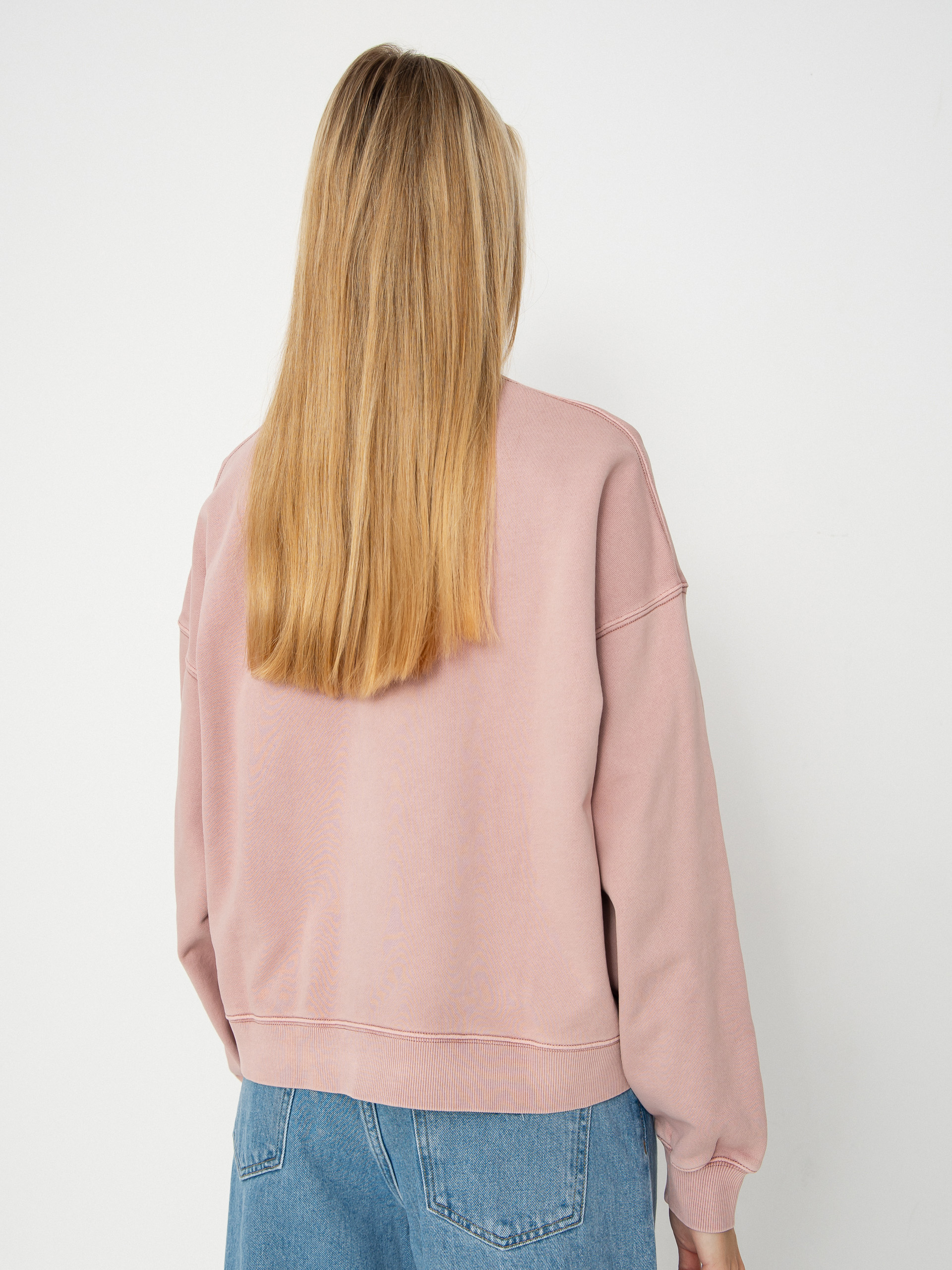 Mikina Carhartt WIP Benton Wmn (glassy pink/garment dyed)