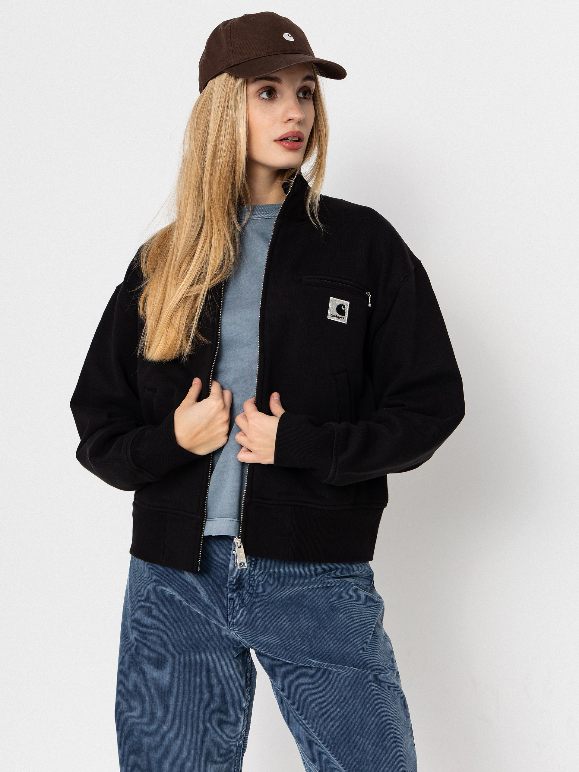 Bunda Carhartt WIP Detroit Wmn (black/stone washed)