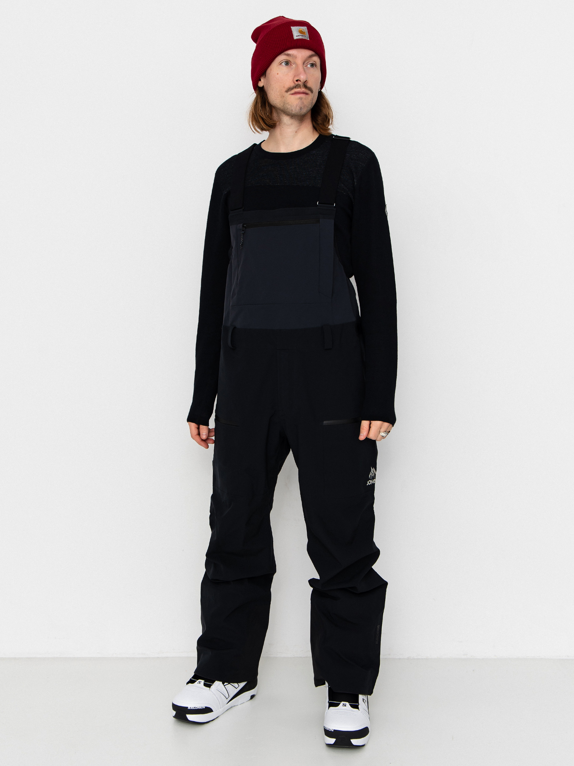 Snowboardové nohavice Jones Snowboards Shralpinist Str Rec Bib (stealth black)