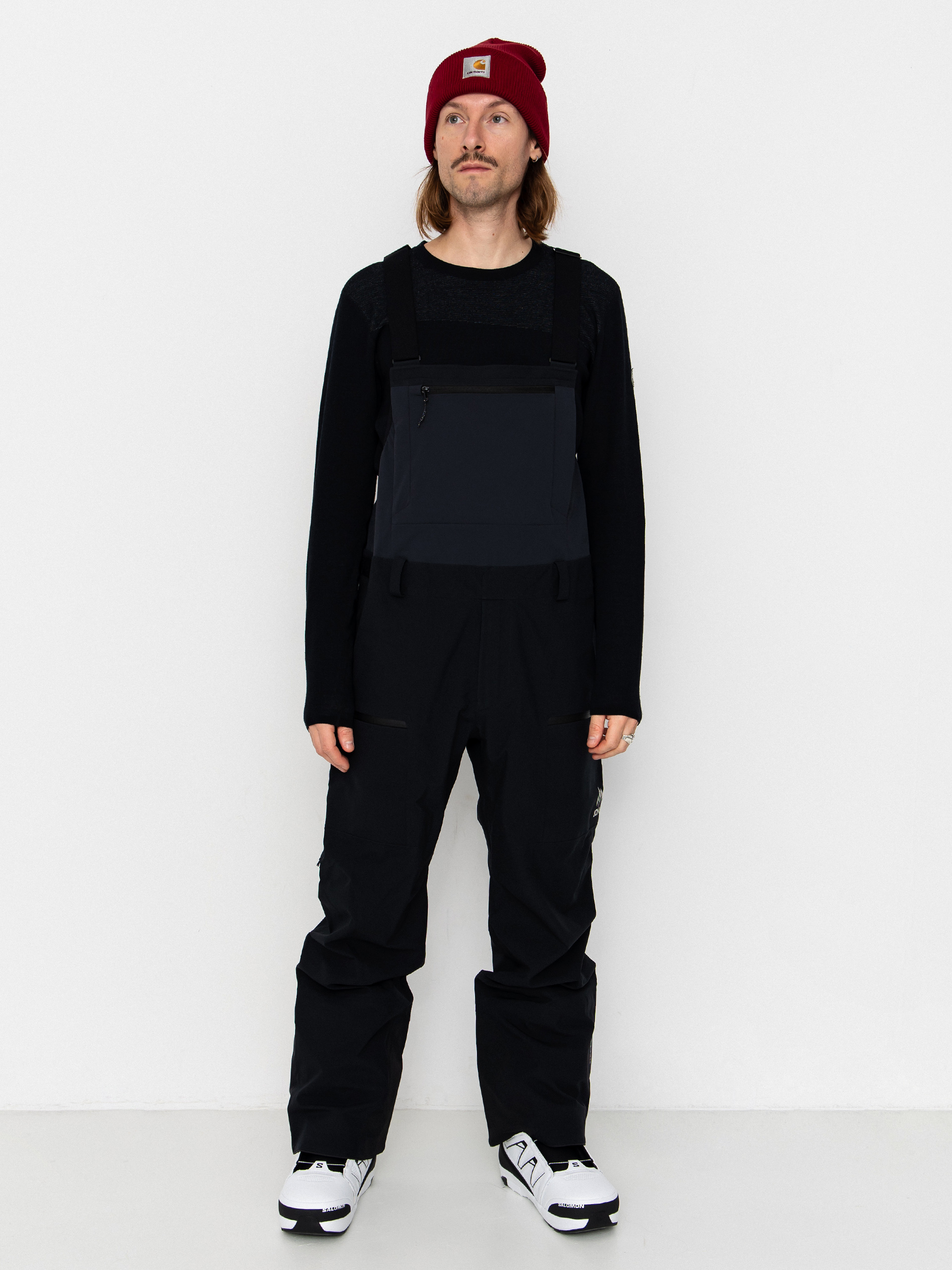 Pánske Snowboardové nohavice Jones Snowboards Shralpinist Str Rec Bib (stealth black)