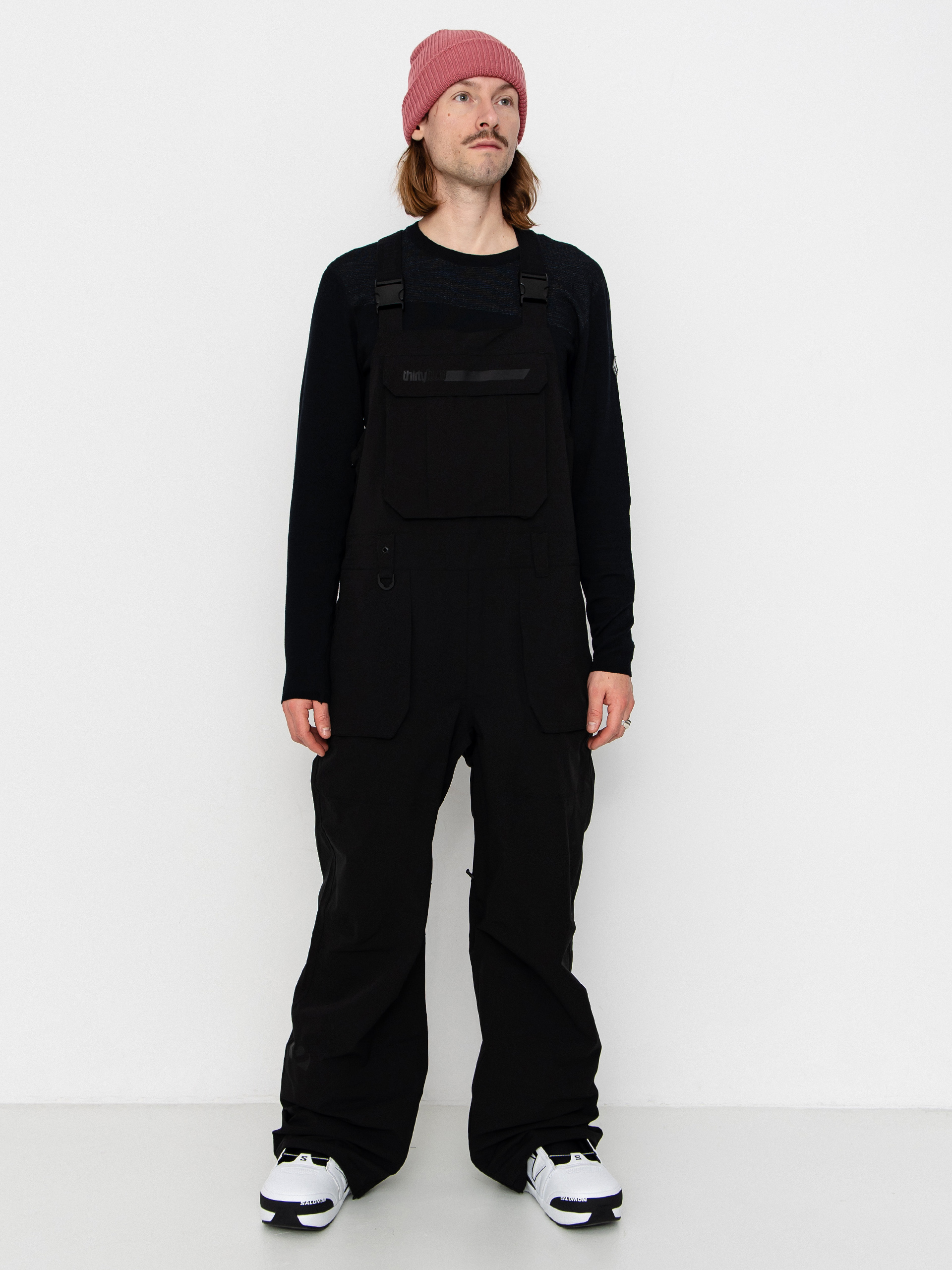 Pánske Snowboardové nohavice ThirtyTwo Basement Bib (black)