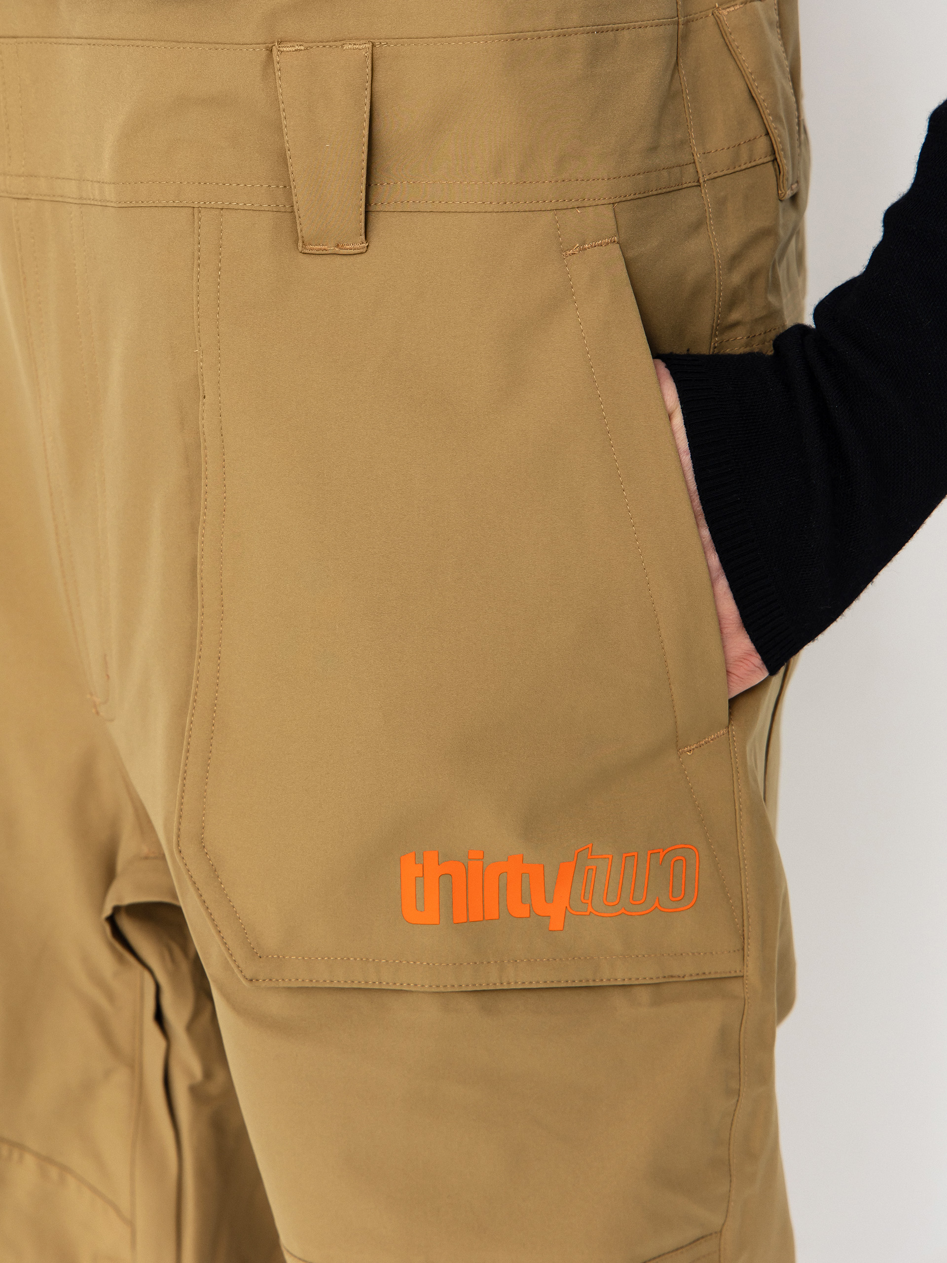 Pánske Snowboardové nohavice ThirtyTwo Basement Bib (khaki)