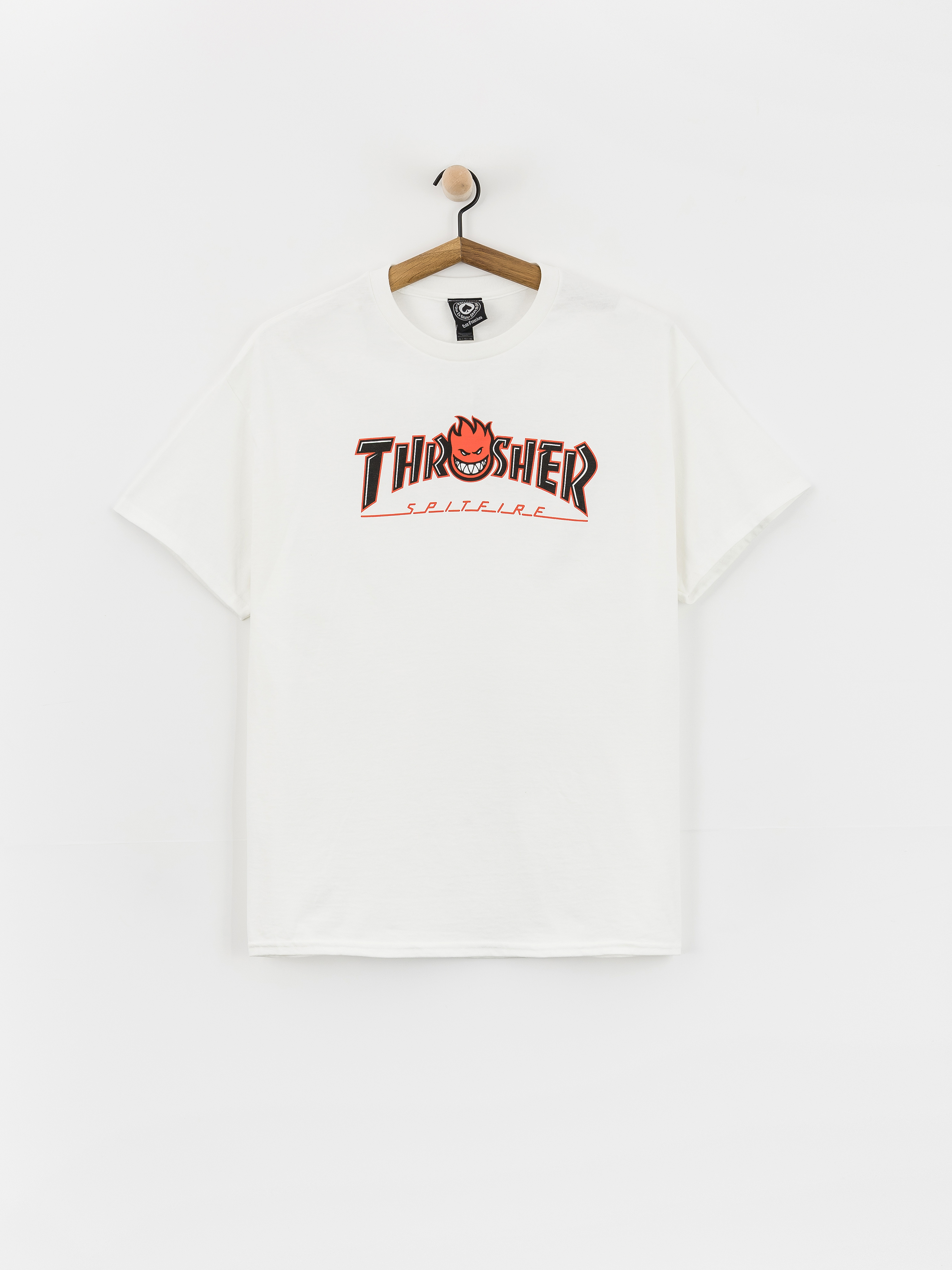 Tričko Thrasher x Spitfire Big Head Outline (white)