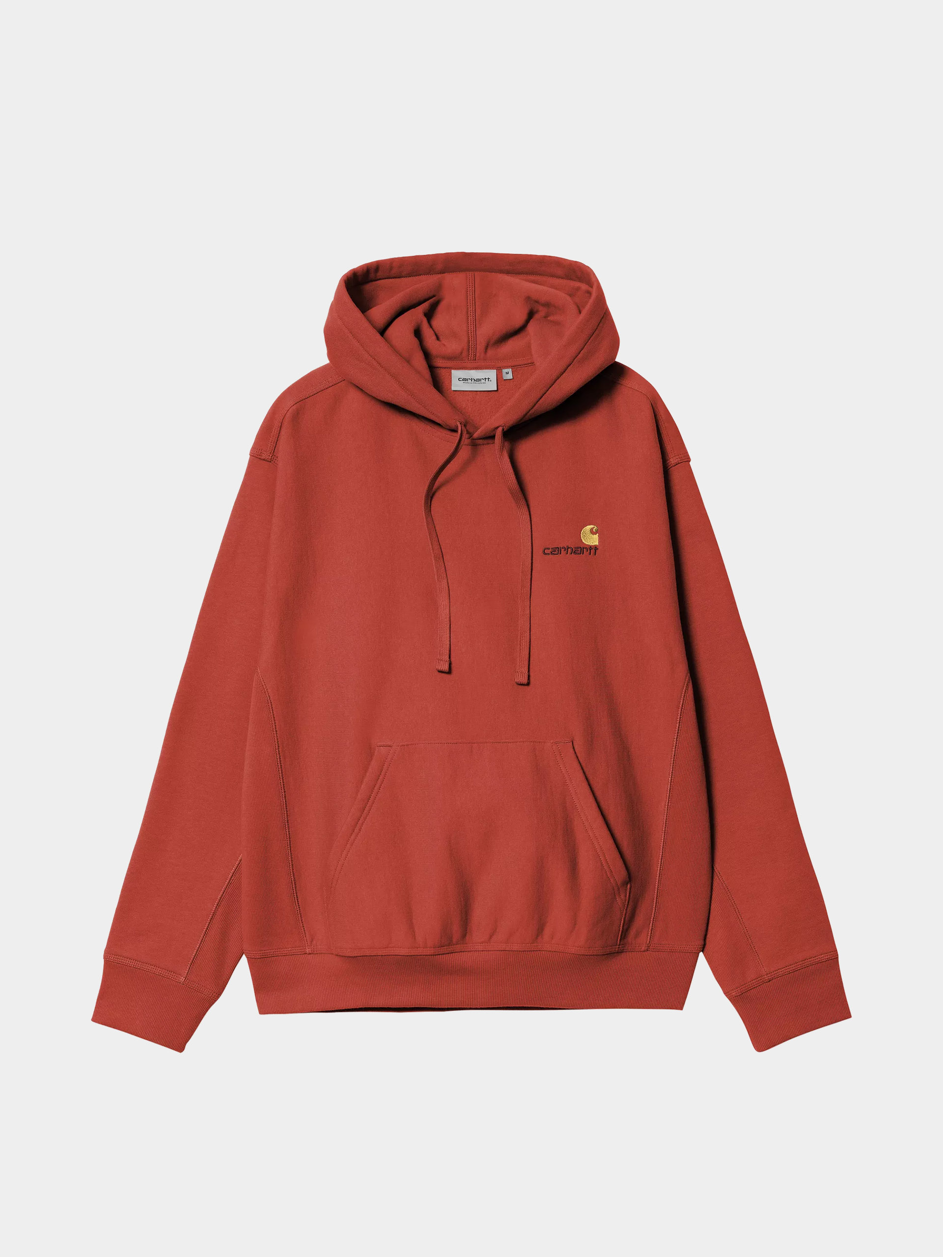 Mikina s kapucňou Carhartt WIP American Script HD (oxide red)
