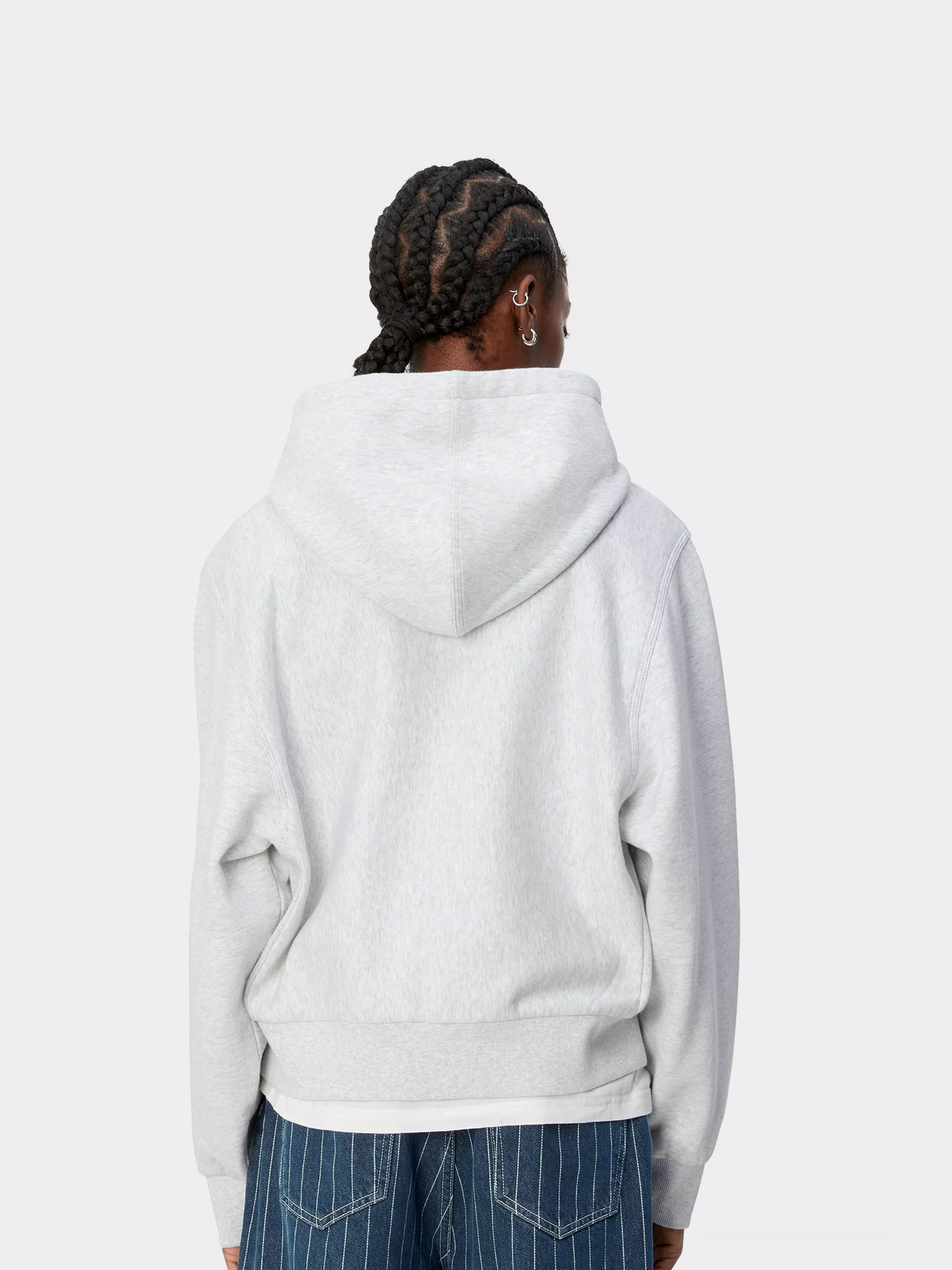 Mikina s kapucňou Carhartt WIP American Script ZHD Wmn (ash heather)