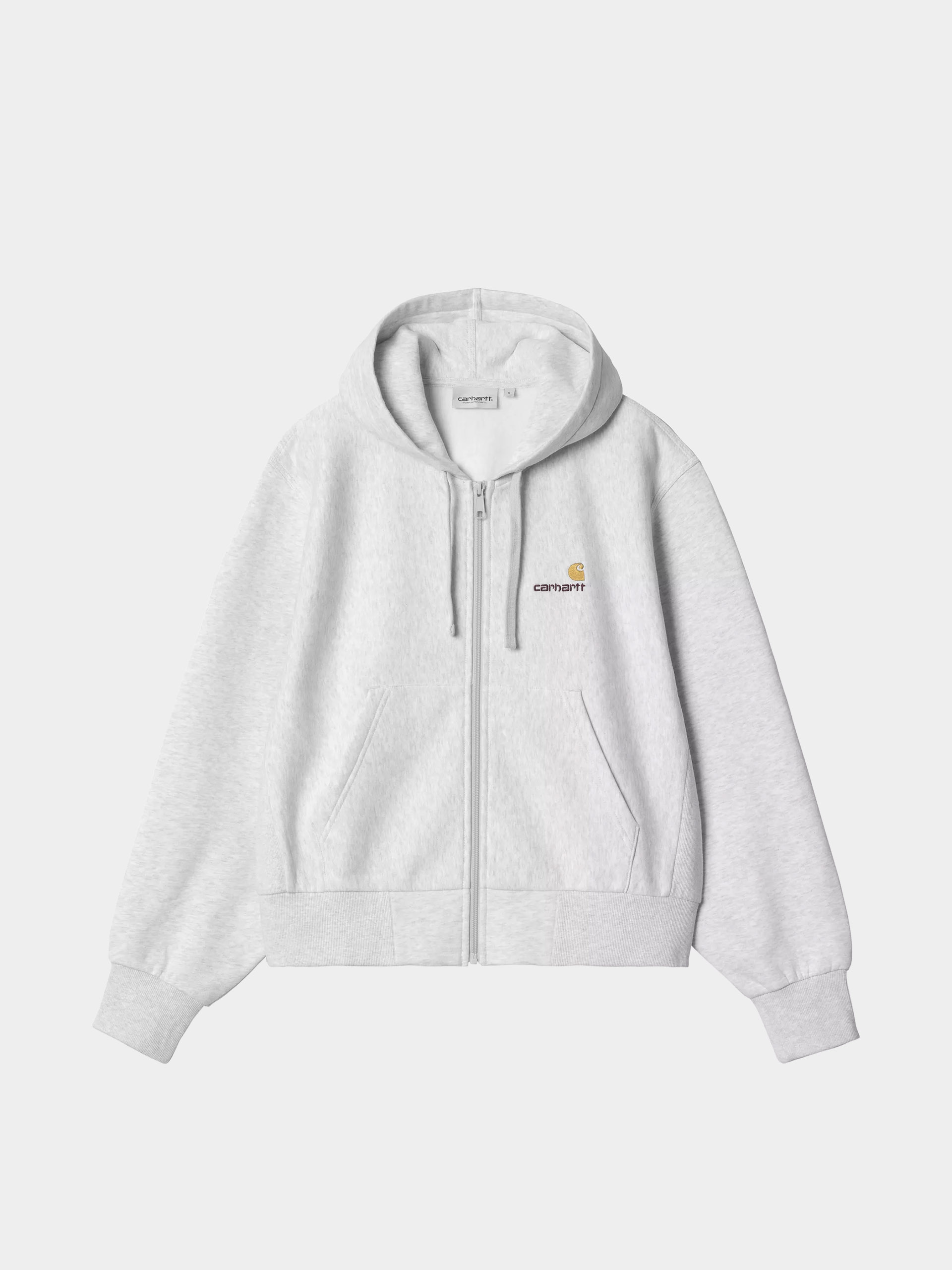 Mikina s kapucňou Carhartt WIP American Script ZHD Wmn (ash heather)
